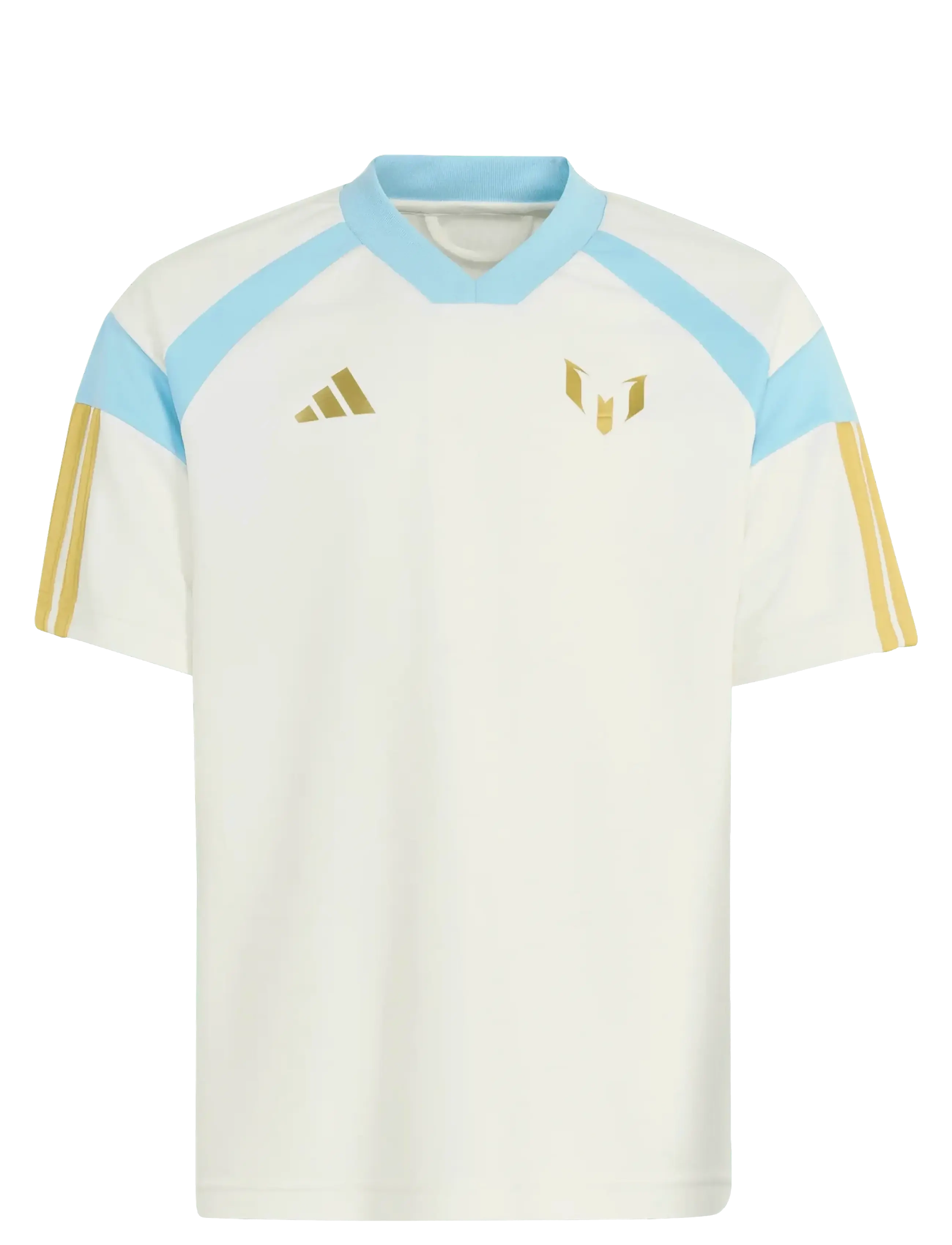 adidas Performance MESSI HOT TEE Y - Alussärgid - OWHITE/ICEBLU / cream