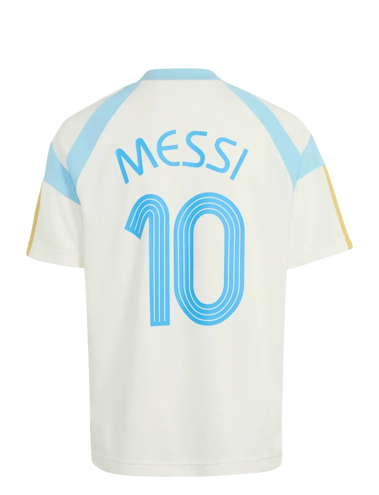 adidas Performance - MESSI HOT TEE Y - sports tops - owhite/iceblu - 1