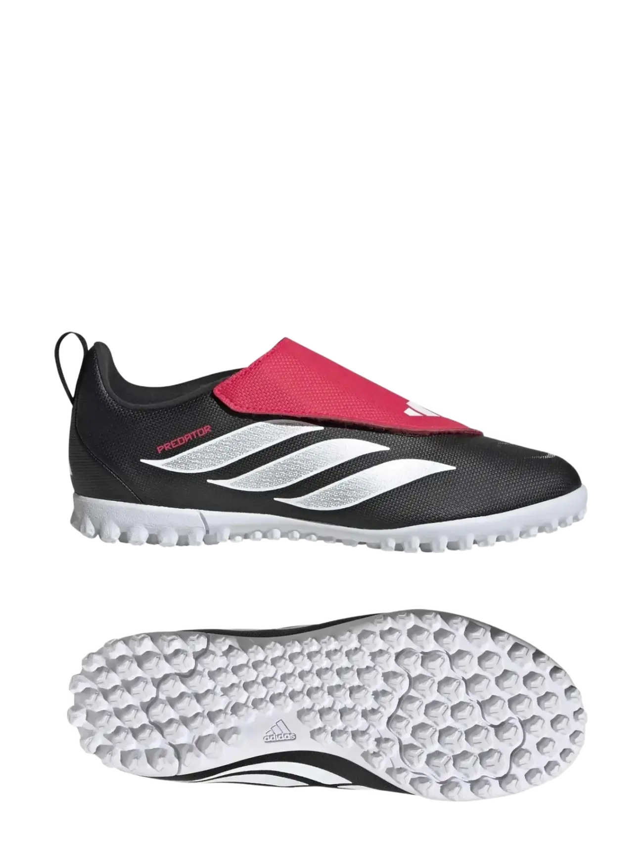 adidas Performance PREDATOR CLUB VEL TF J - Shoes - CBLACK/FTWWHT/LUCRED / black