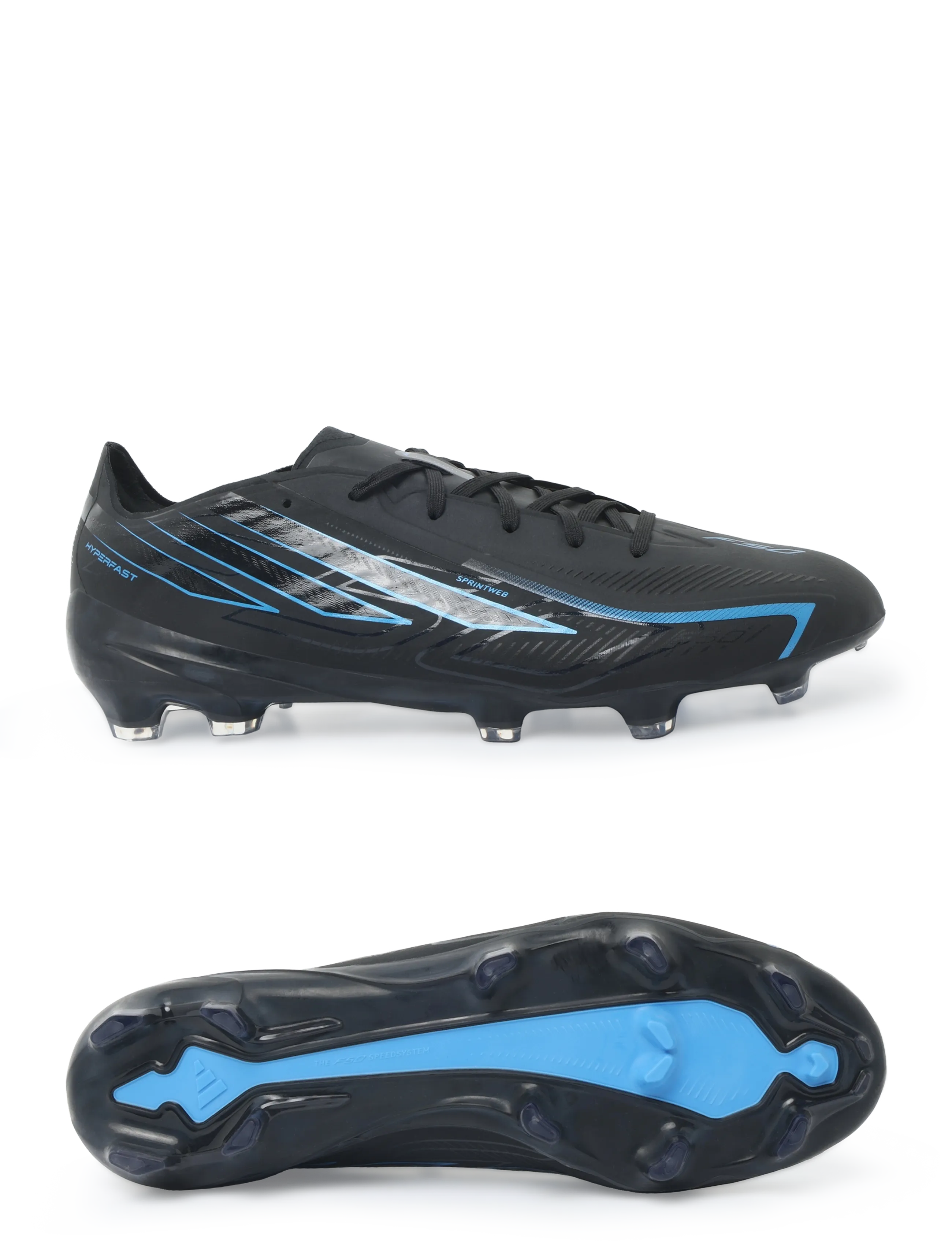 adidas Performance F50 HYPERFAST PRO FG - Fußballstiefel - CBLACK/CBLACK/LURABL / black