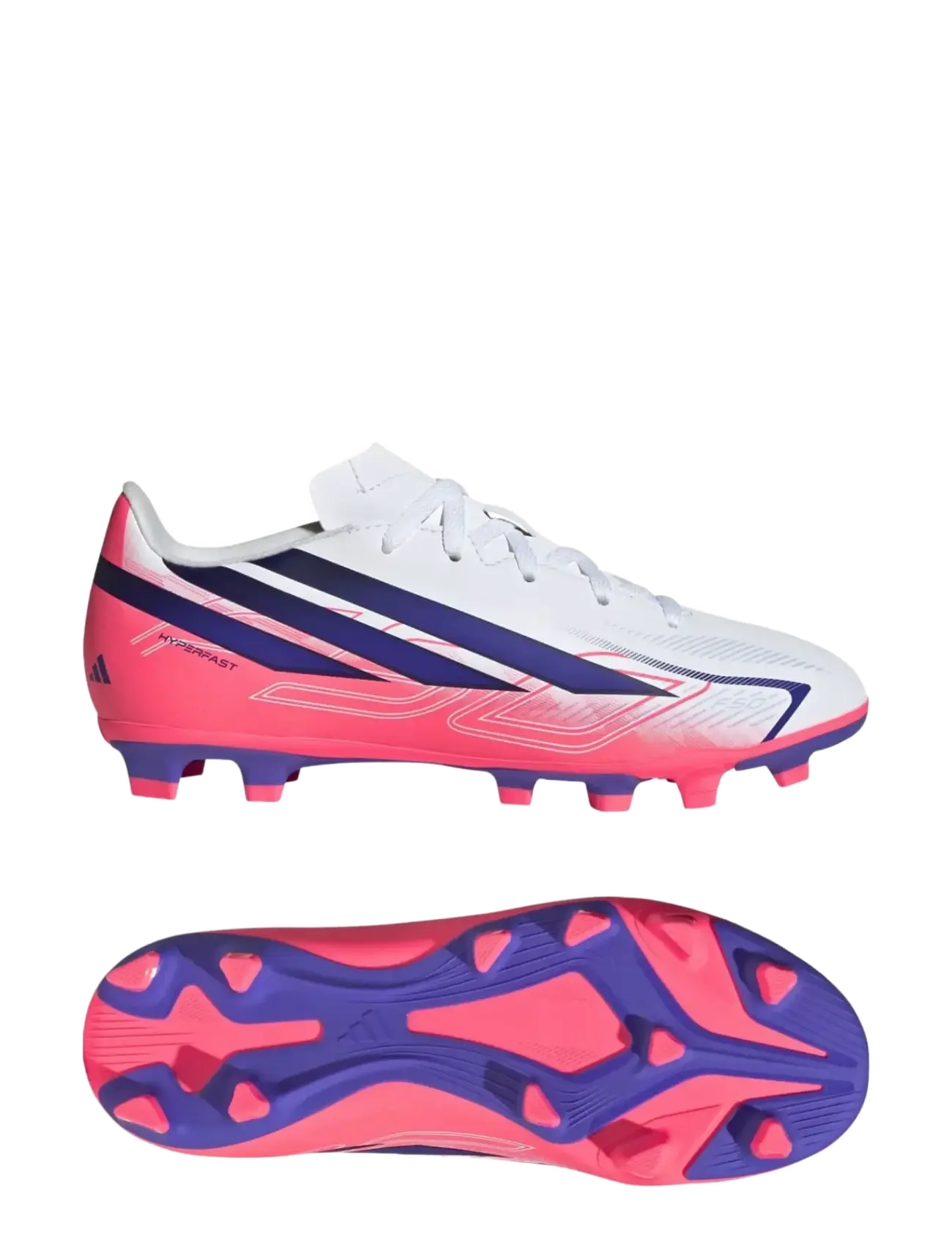 adidas Performance F50 HYPERFAST CLUB FG/MG J - Vaata kõiki - FTWWHT/SOLPUR/SOLTUR / white