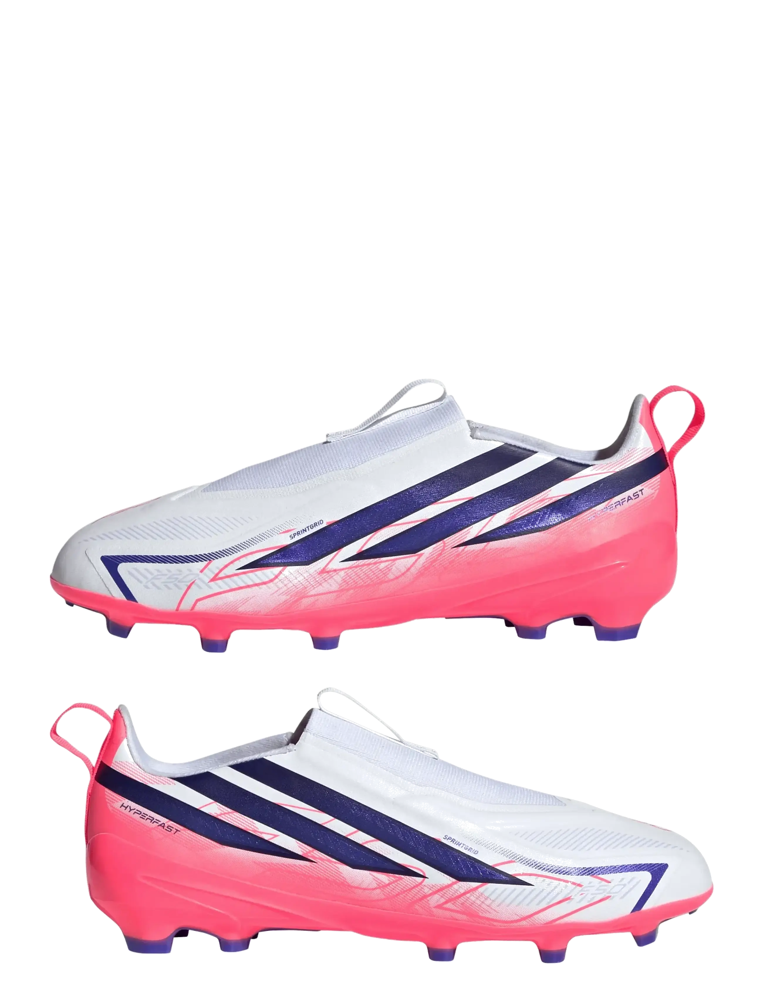 adidas Performance - F50 HYPERFAST LEAGUE LL FG J - fodboldstøvler - ftwwht/solpur/soltur - 5