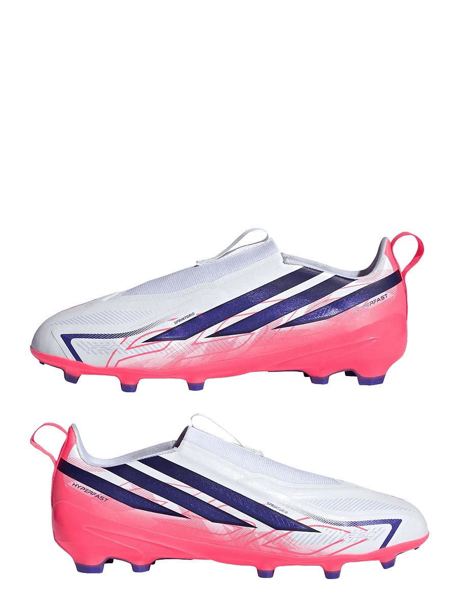 adidas Performance - F50 HYPERFAST LEAGUE LL FG J - fodboldstøvler - ftwwht/solpur/soltur - 5