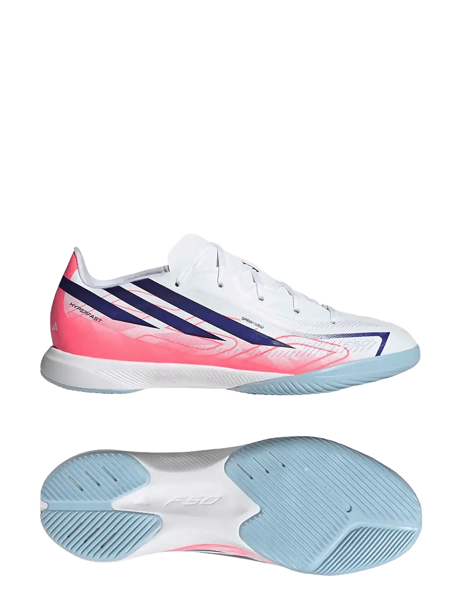 adidas Performance - F50 HYPERFAST LEAGUE IN J - football boots - ftwwht/solpur/soltur - 0