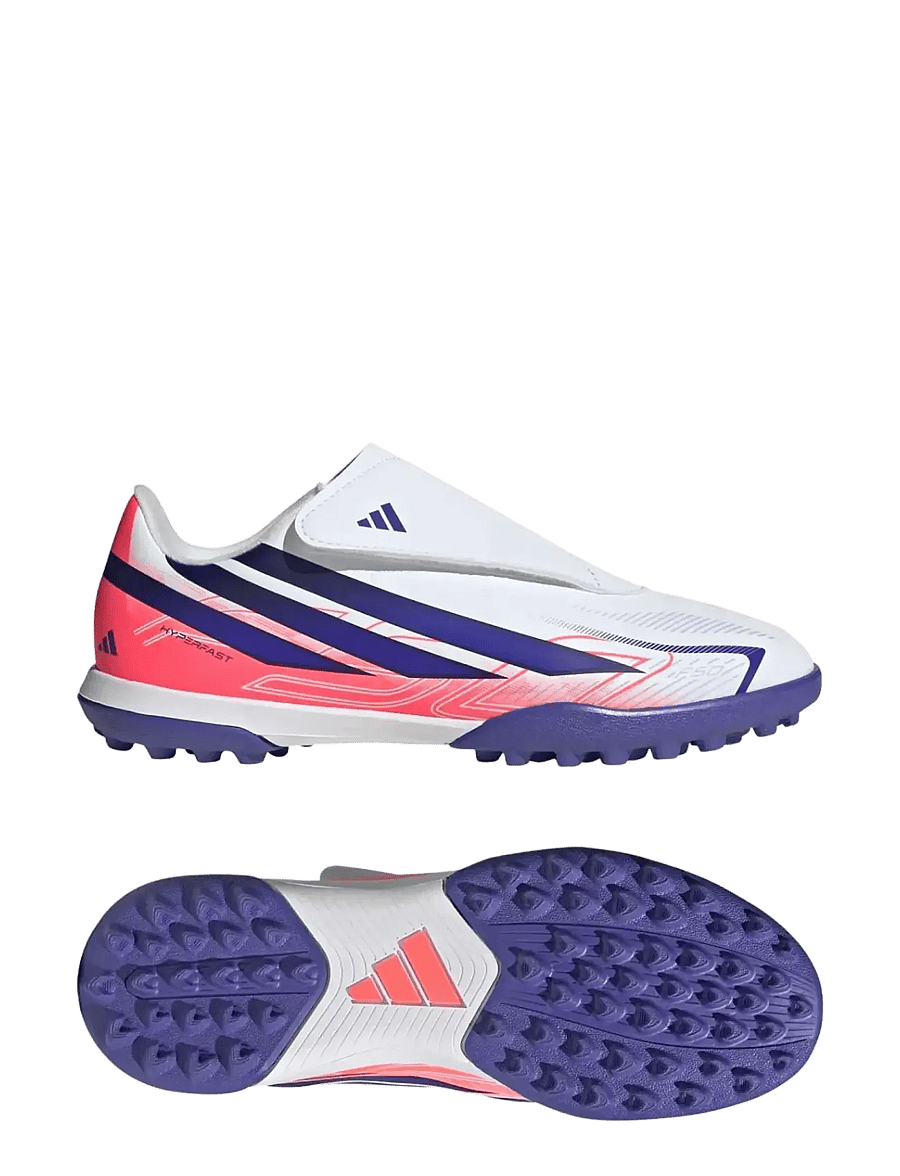 adidas Performance - F50 HYPERFAST CLUB VEL TF J - jalgpalli puutsad - ftwwht/solpur/soltur - 0