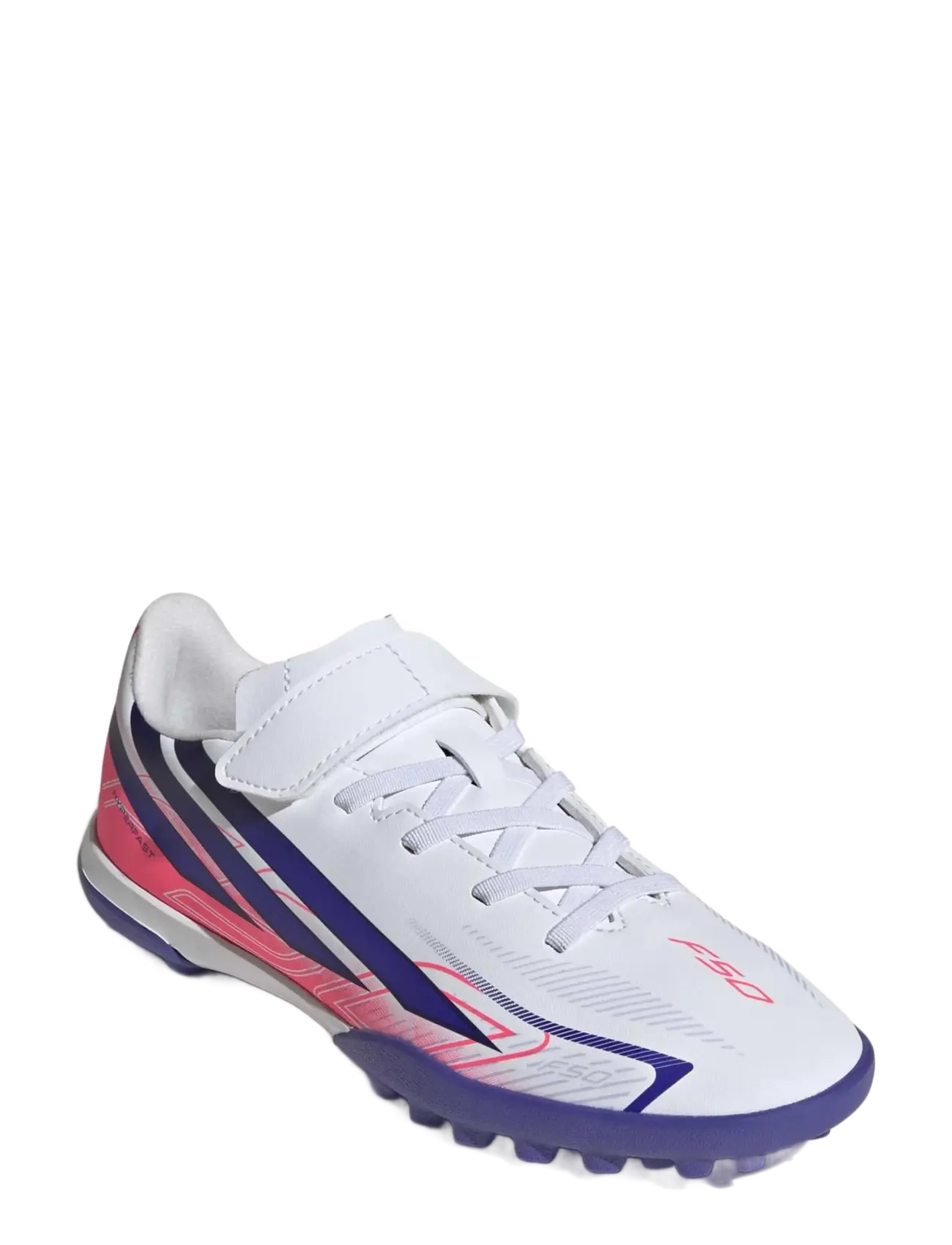 adidas Performance F50 HYPERFAST CLUB H&L TF J - Sko - FTWWHT/SOLPUR/SOLTUR / white