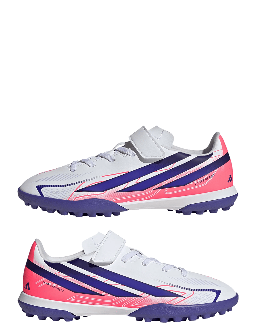 adidas Performance - F50 HYPERFAST CLUB H&L TF J - fodboldstøvler - ftwwht/solpur/soltur - 5