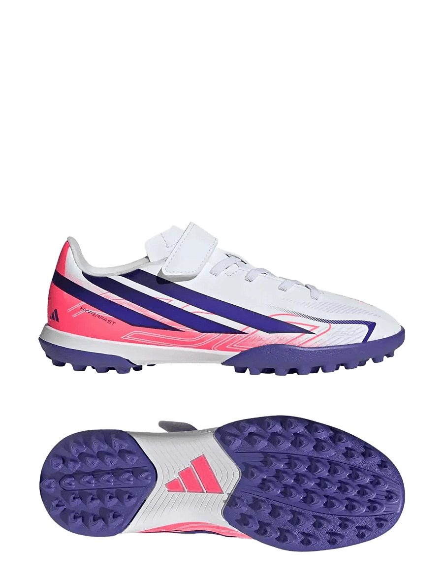 adidas Performance - F50 HYPERFAST CLUB H&L TF J - fodboldstøvler - ftwwht/solpur/soltur - 0