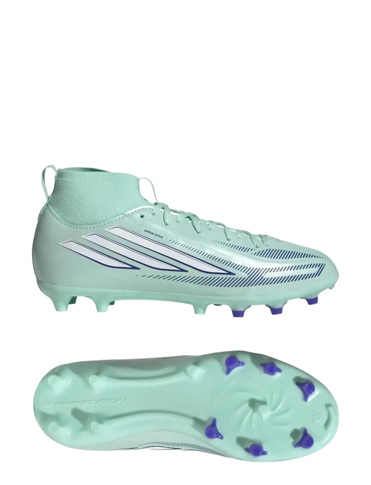 adidas Performance F50 SPARKFUSION LEAGUE FG/AG J - Team Sports - CLEMIN/FTWWHT/SOLPUR / green