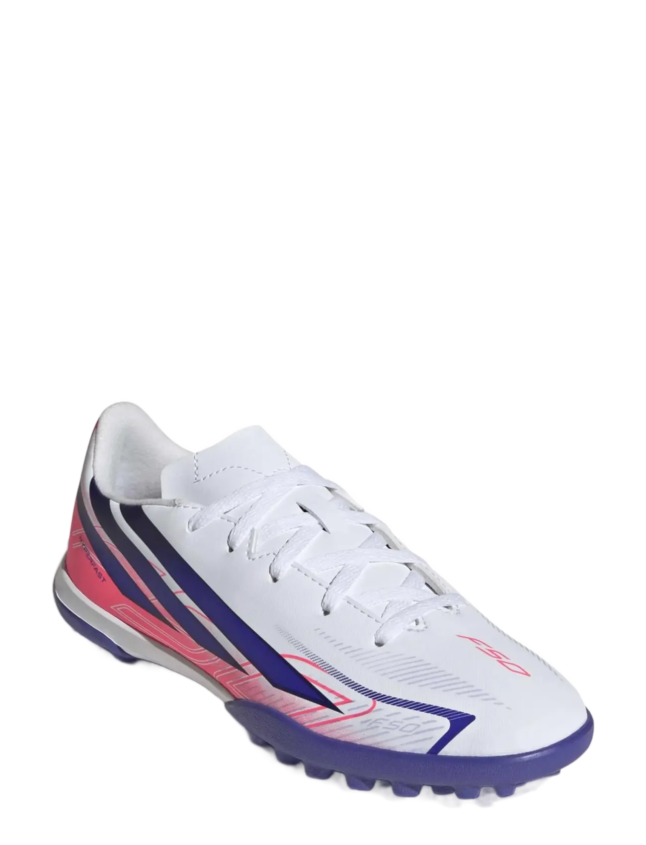adidas Performance F50 Hyperfast Club Tf J, Børne Kunstgræs Fodboldstøvler, Hvid, Str: 28.5