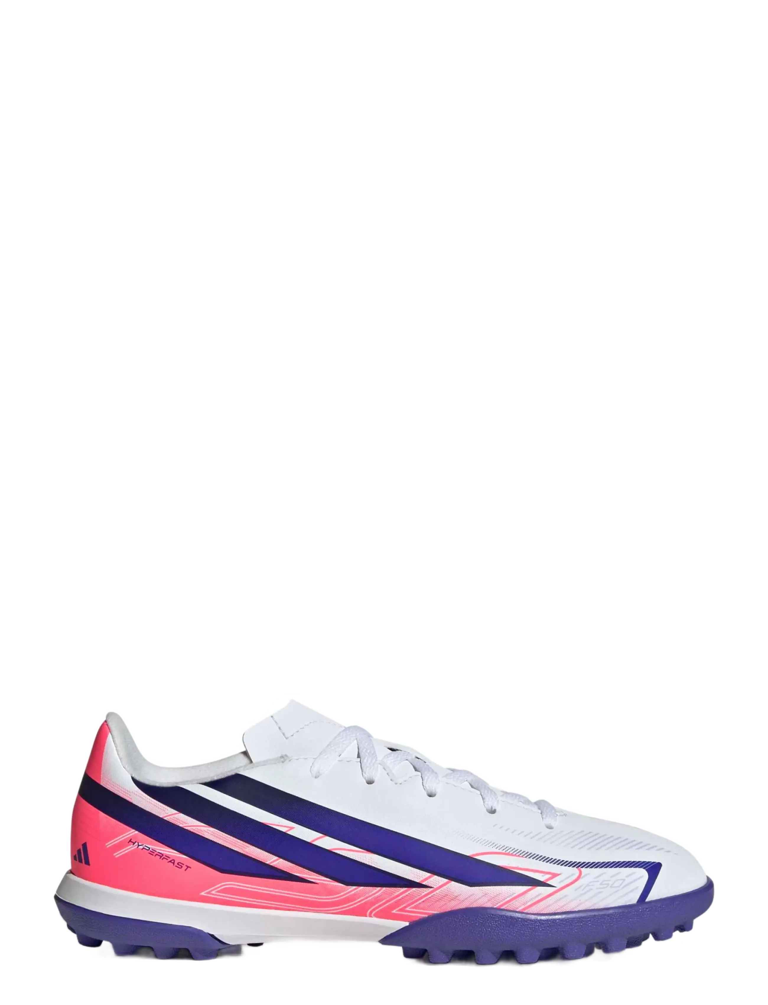 adidas Performance - F50 HYPERFAST CLUB TF J - fodboldstøvler - ftwwht/solpur/soltur - 1