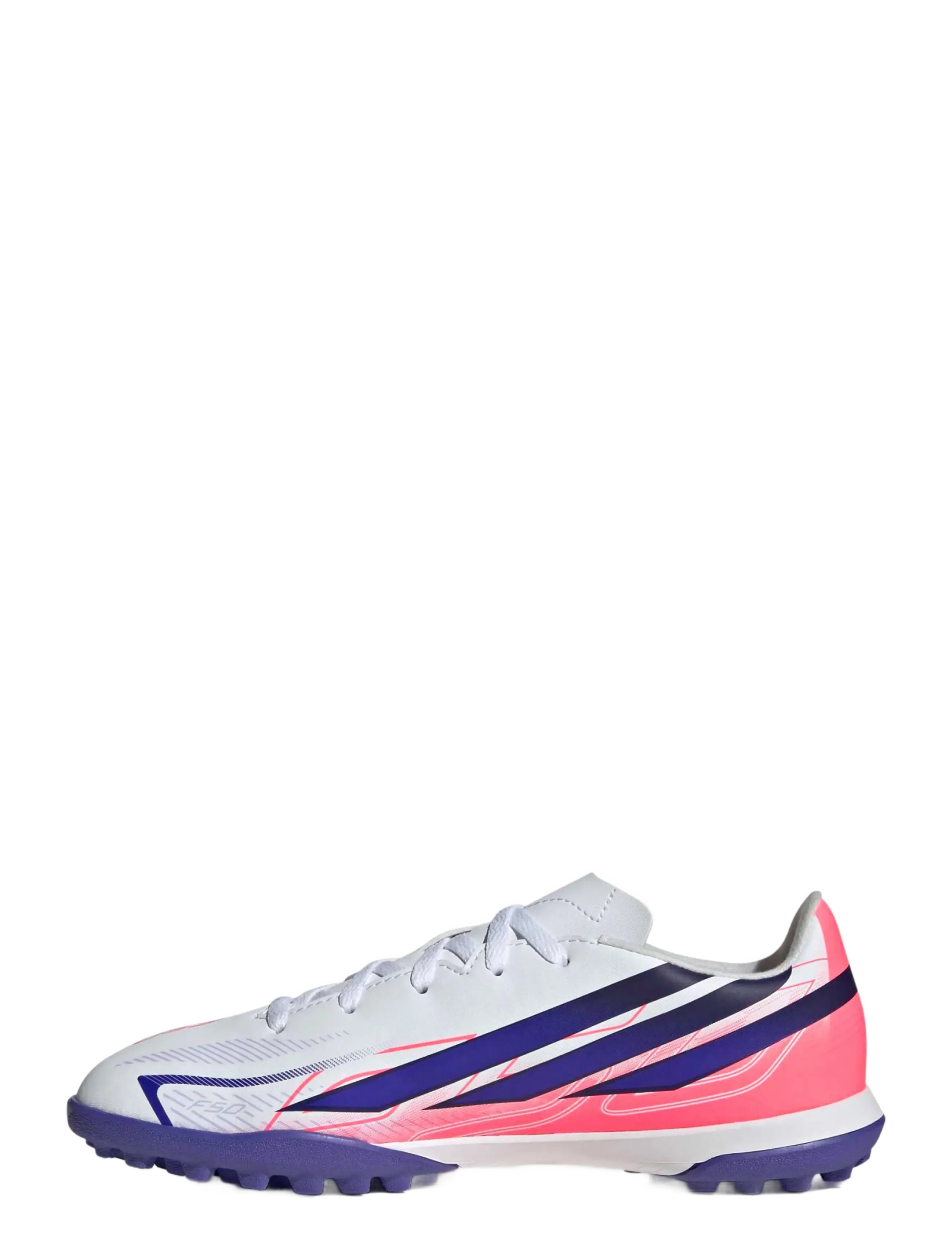 adidas Performance - F50 HYPERFAST CLUB TF J - fodboldstøvler - ftwwht/solpur/soltur - 2