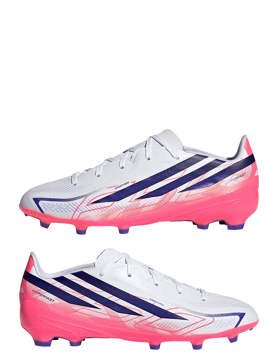 adidas Performance - F50 HYPERFAST LEAGUE FG J - fodboldstøvler - ftwwht/solpur/soltur - 5