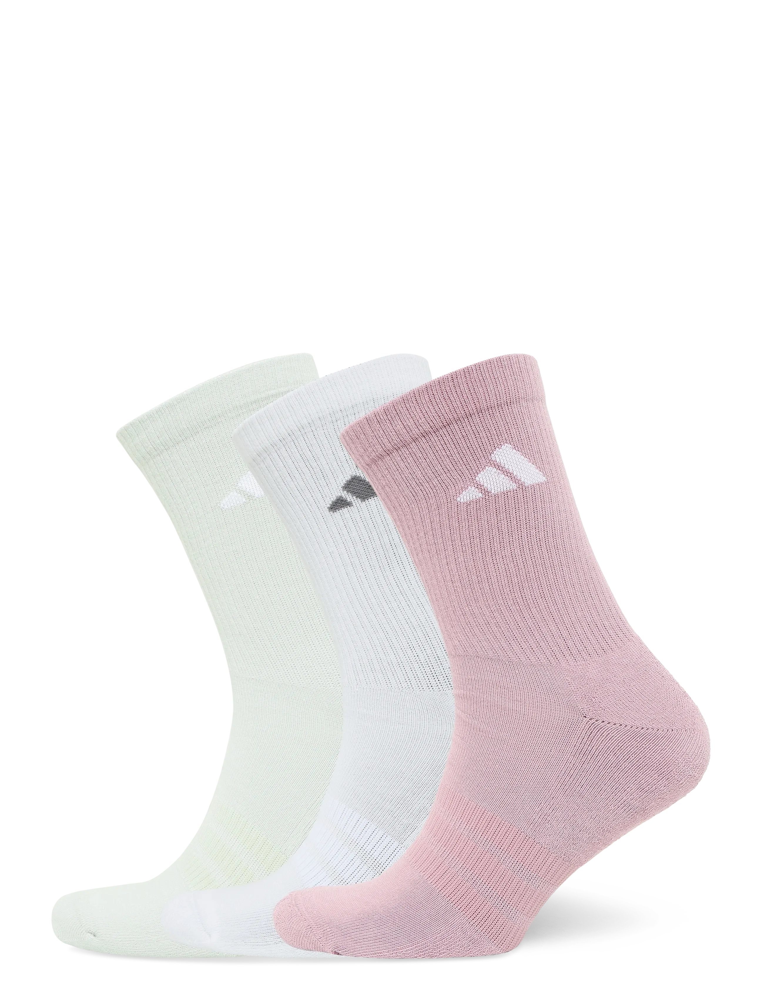 adidas Performance C ESS CRW 3P - Tøj - MAGMAU/WHITE/HALGRN/G / pink/rose