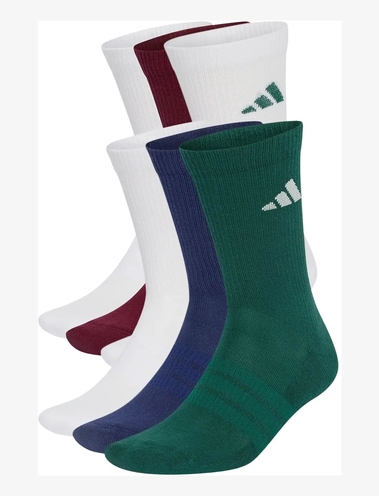 adidas Performance - C ESS CRW 6PP - strümpfe - white/dkblue/maroon/c - 0
