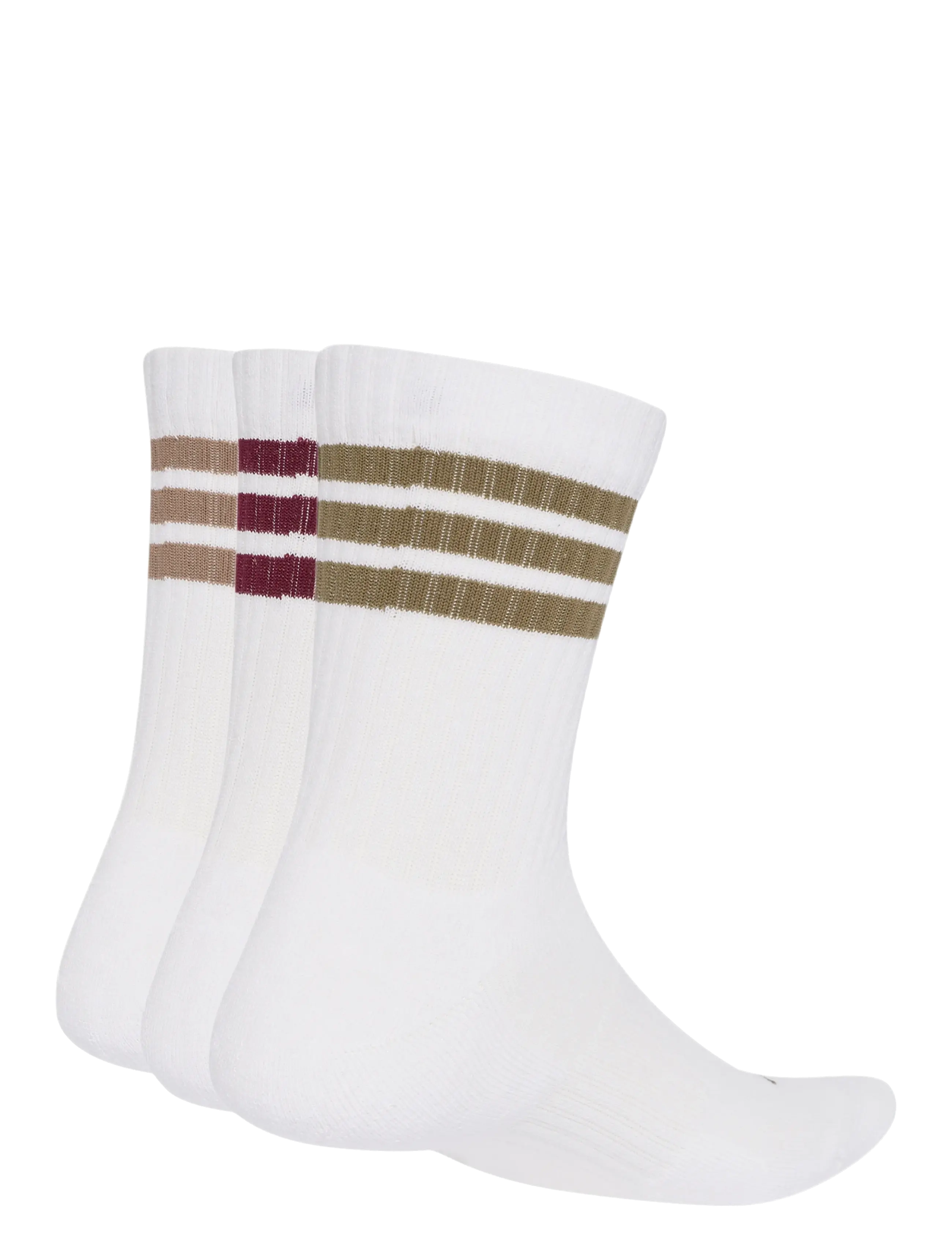 adidas Performance - 3S ESS C CRW 3P - träningsstrumpor - white/olistr/khasix/m - 1