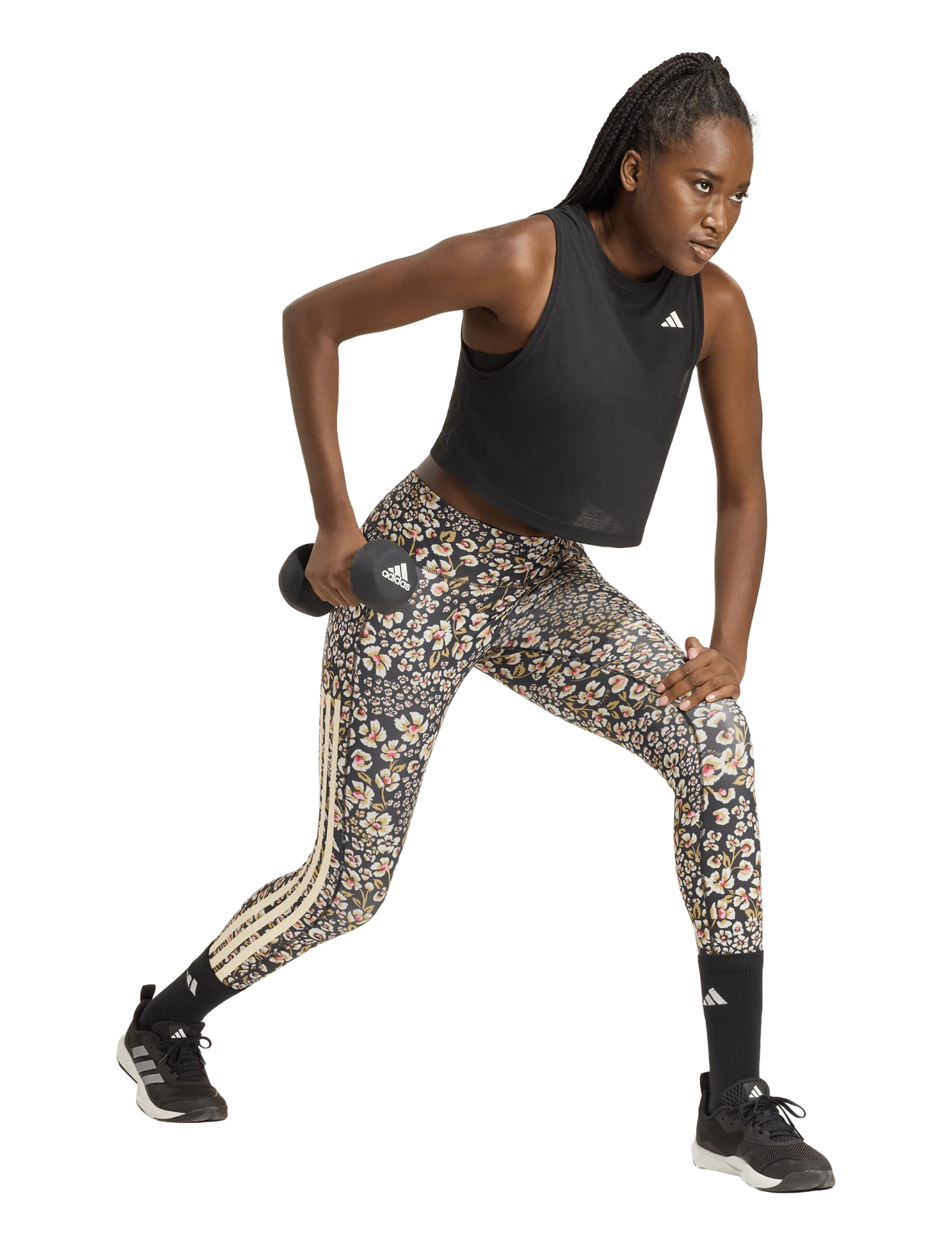 adidas Performance Farm Leggings, S, Black, Sportsbukser > Sportstræningsbukser, Dame