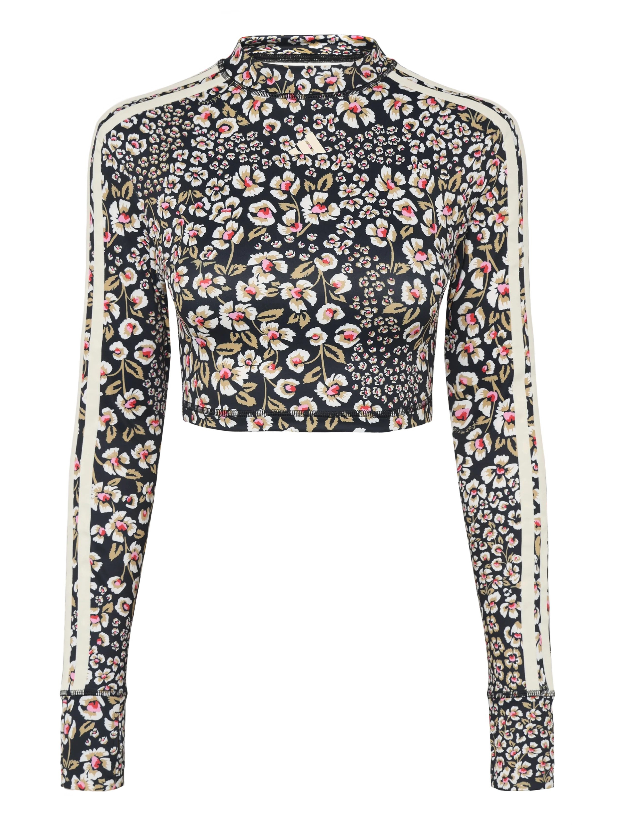 adidas Performance TRN LONG SLEEVE - Crop tops - BLACK/CREWHT/MULTCO / black