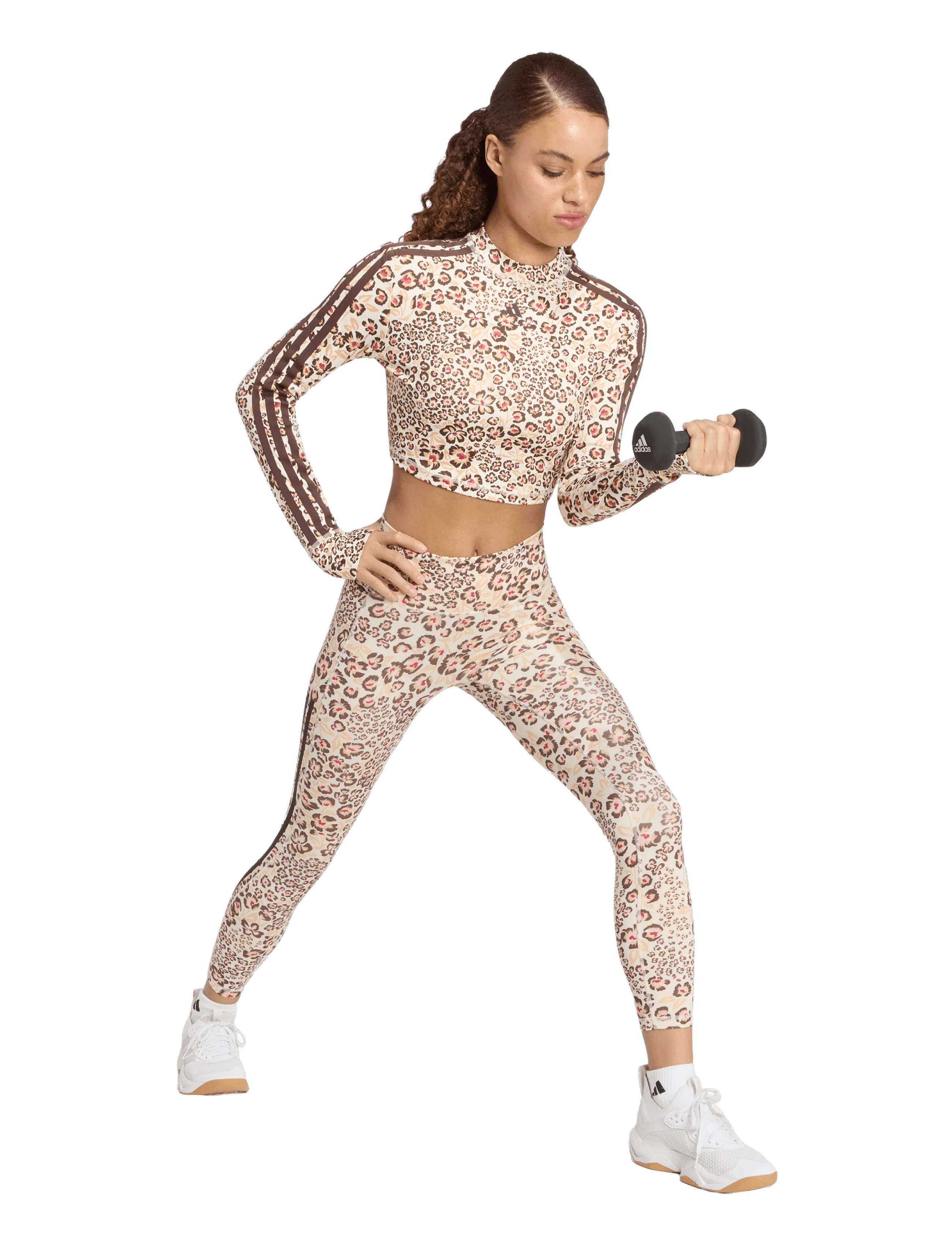 adidas Performance Trn Long Sleeve, S, Sport Crop Oberteile, Creme - Long-sleeved Frauen