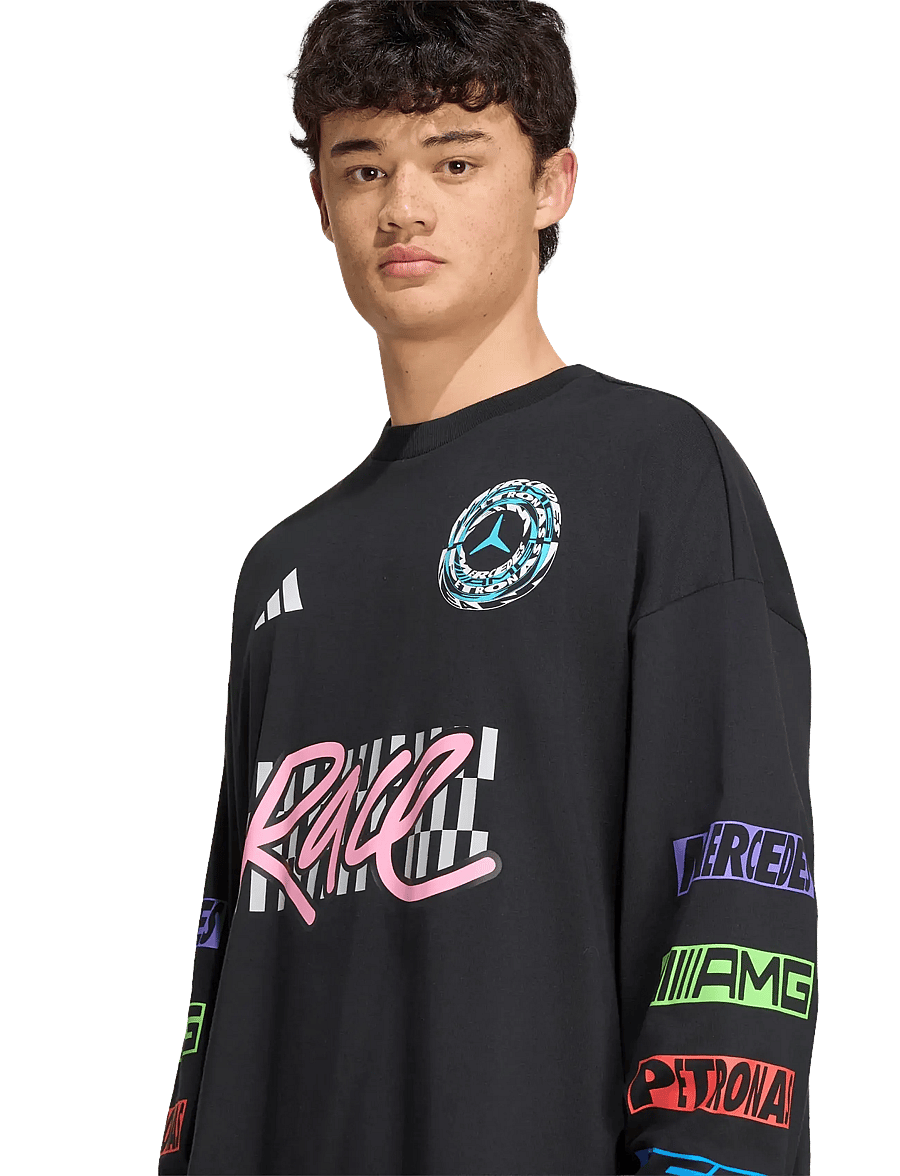 adidas Performance - Mercedes AMG Petronas F1 Team Long-Sleeved TEE - longsleeved tops - black - 4