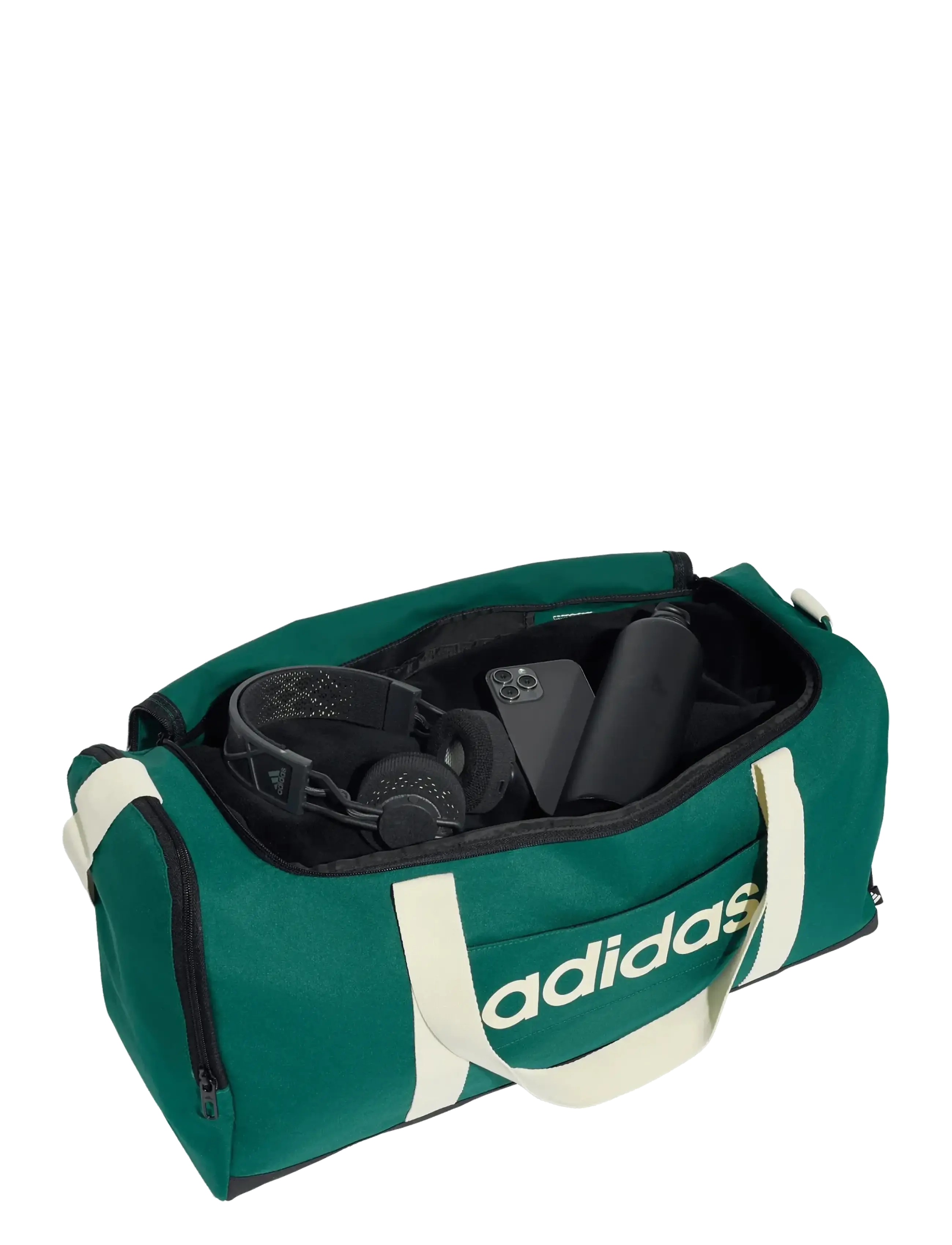 adidas Performance - LINEAR DUFFEL M - gym bags - cgreen/ivory - 2