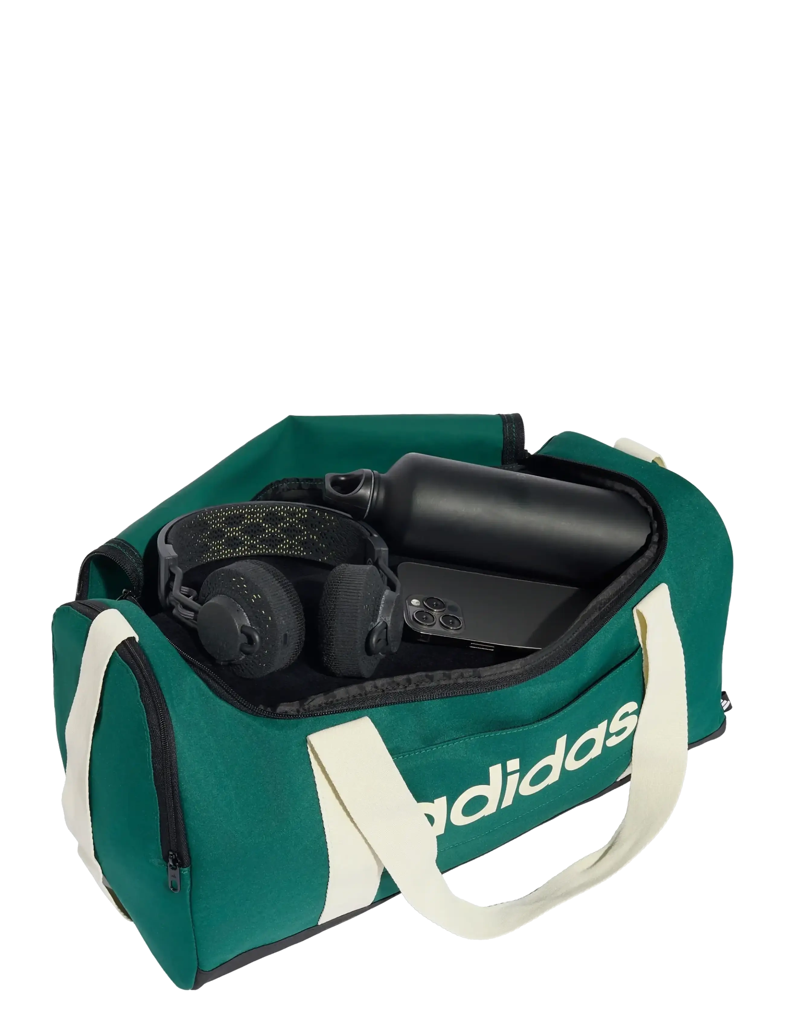 adidas Performance - LINEAR DUFFEL S - træningstasker - cgreen/ivory - 2