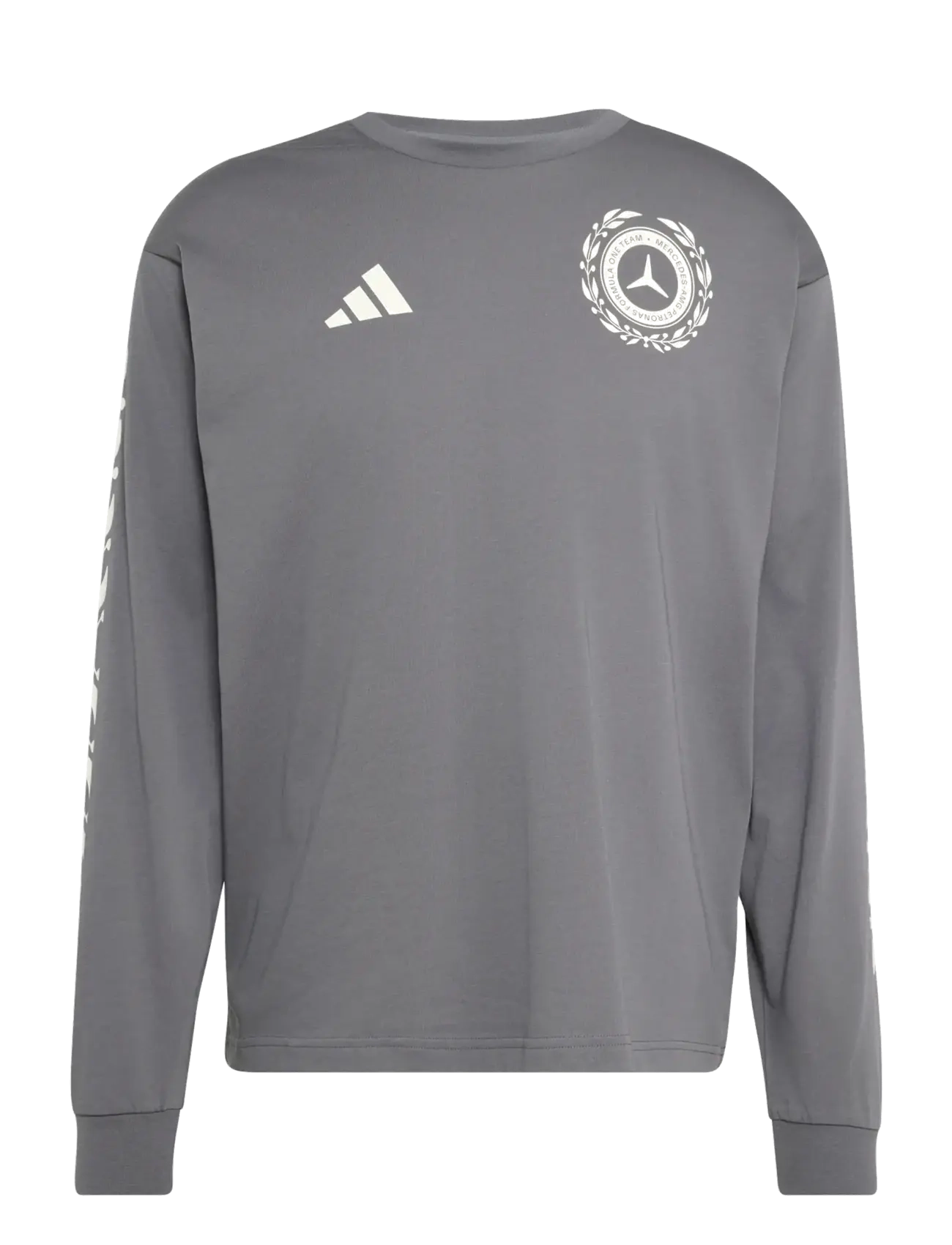 adidas Performance MER SA TEE LS M - Clothing - GRANIT/OWHITE / grey