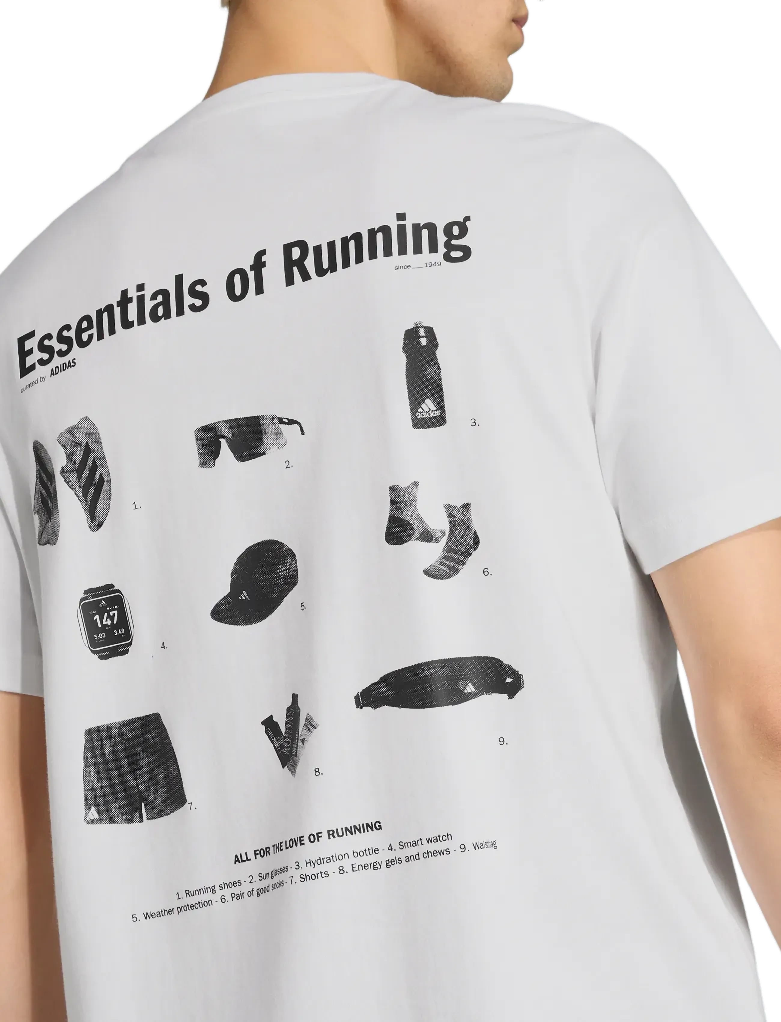 adidas Performance - M RUN ESS G T - t-särgid - white - 5