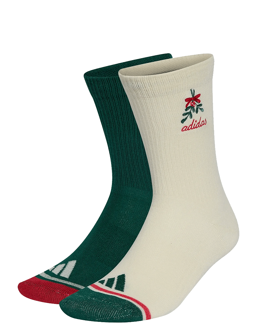 adidas Performance - XMAS SOCK 2PP - träningsstrumpor - cgreen/ivory/purrub - 0