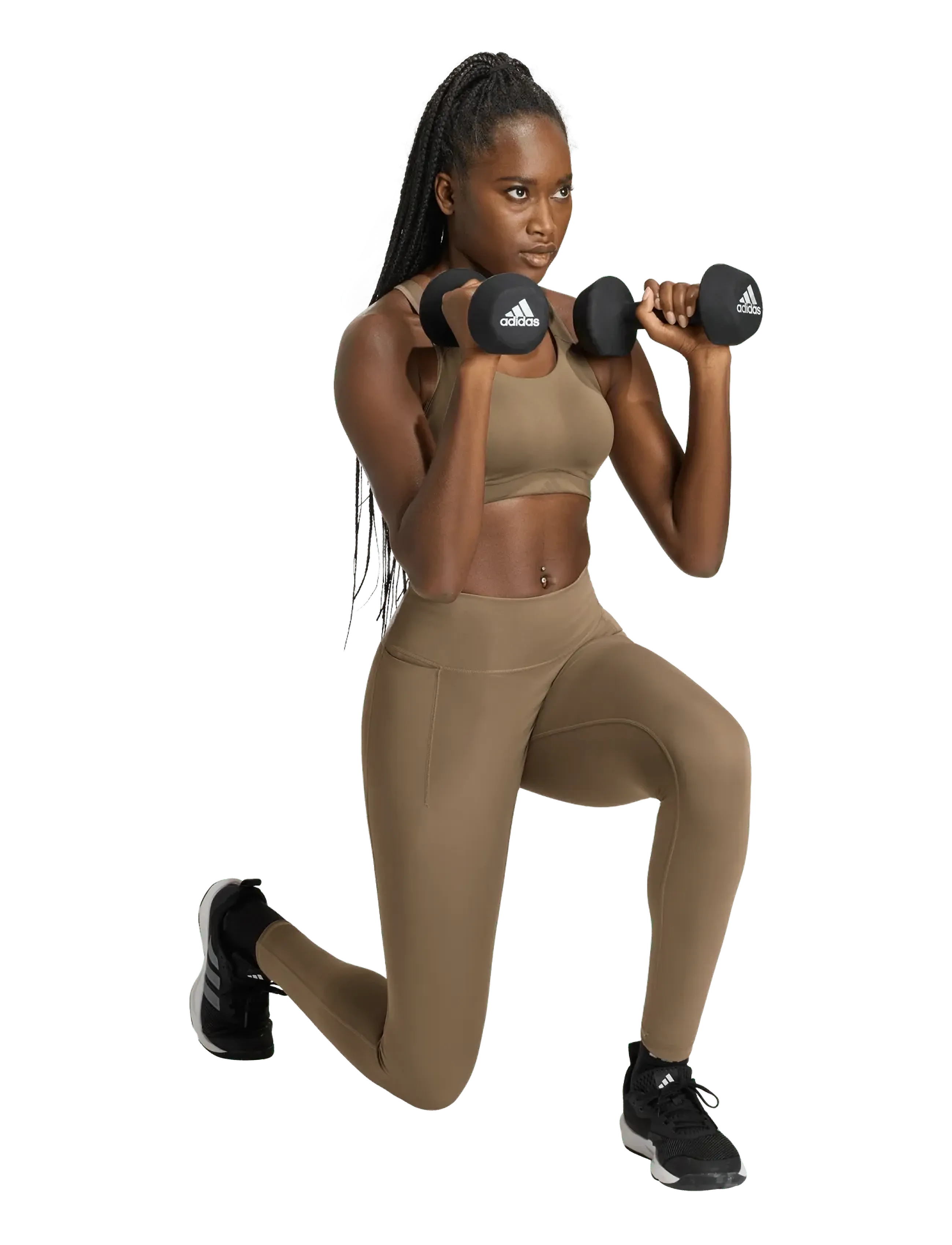 adidas Performance OPT HS BRA - Riided - KHASIX / khaki/green