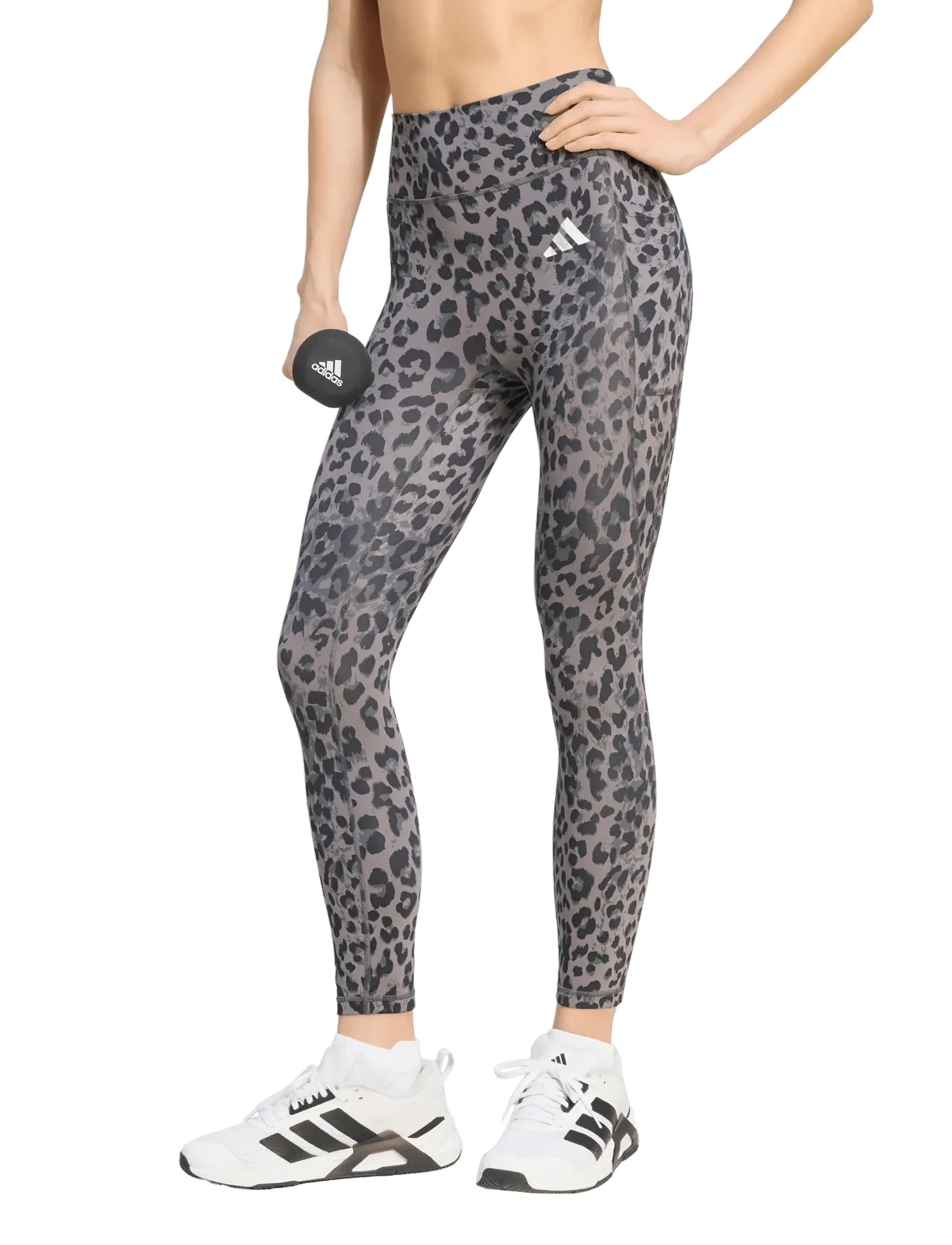 adidas Performance - OPT ESS AOP 7/8 - training tights - earstr/brown/black - 2