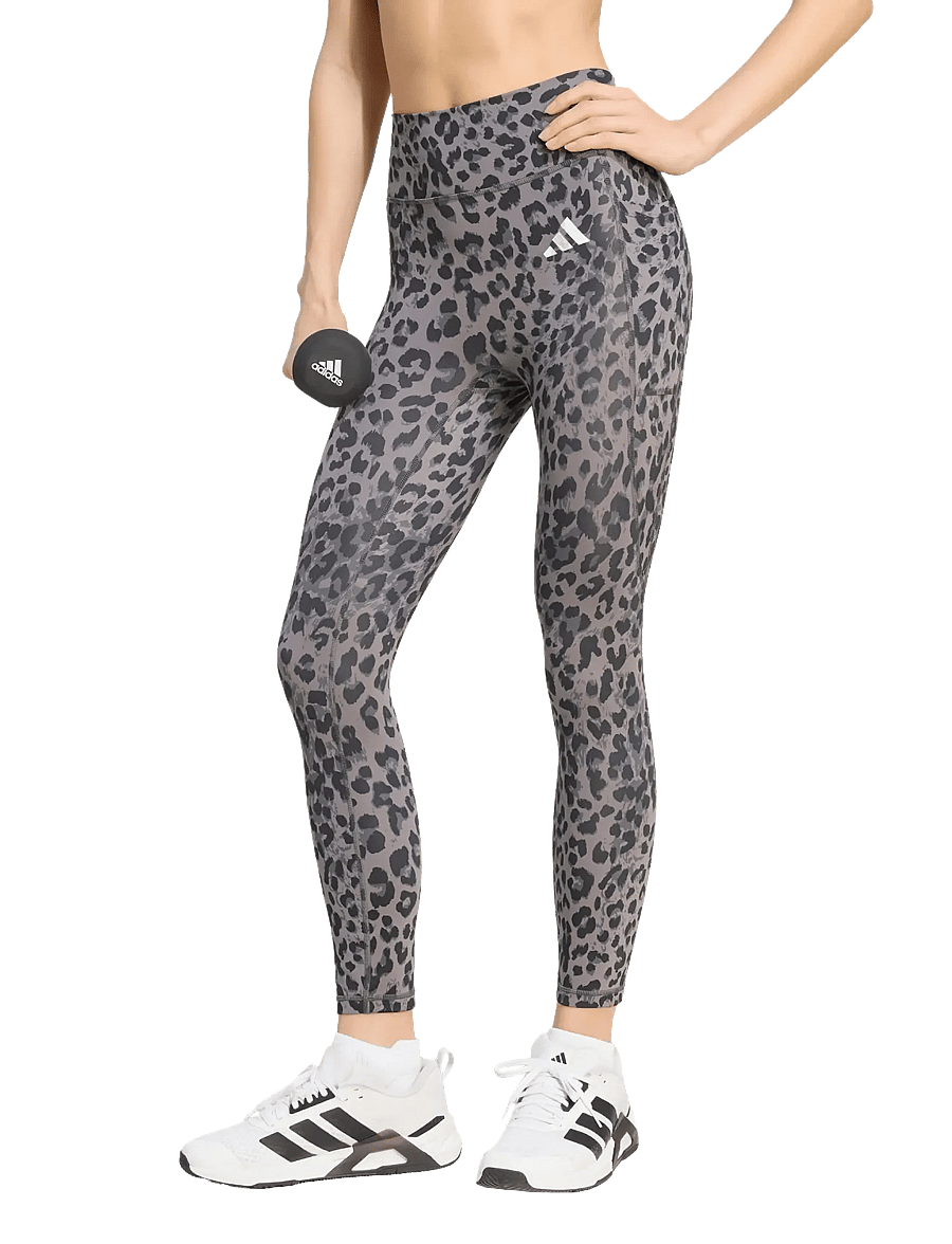 adidas Performance - OPT ESS AOP 7/8 - training tights - earstr/brown/black - 2
