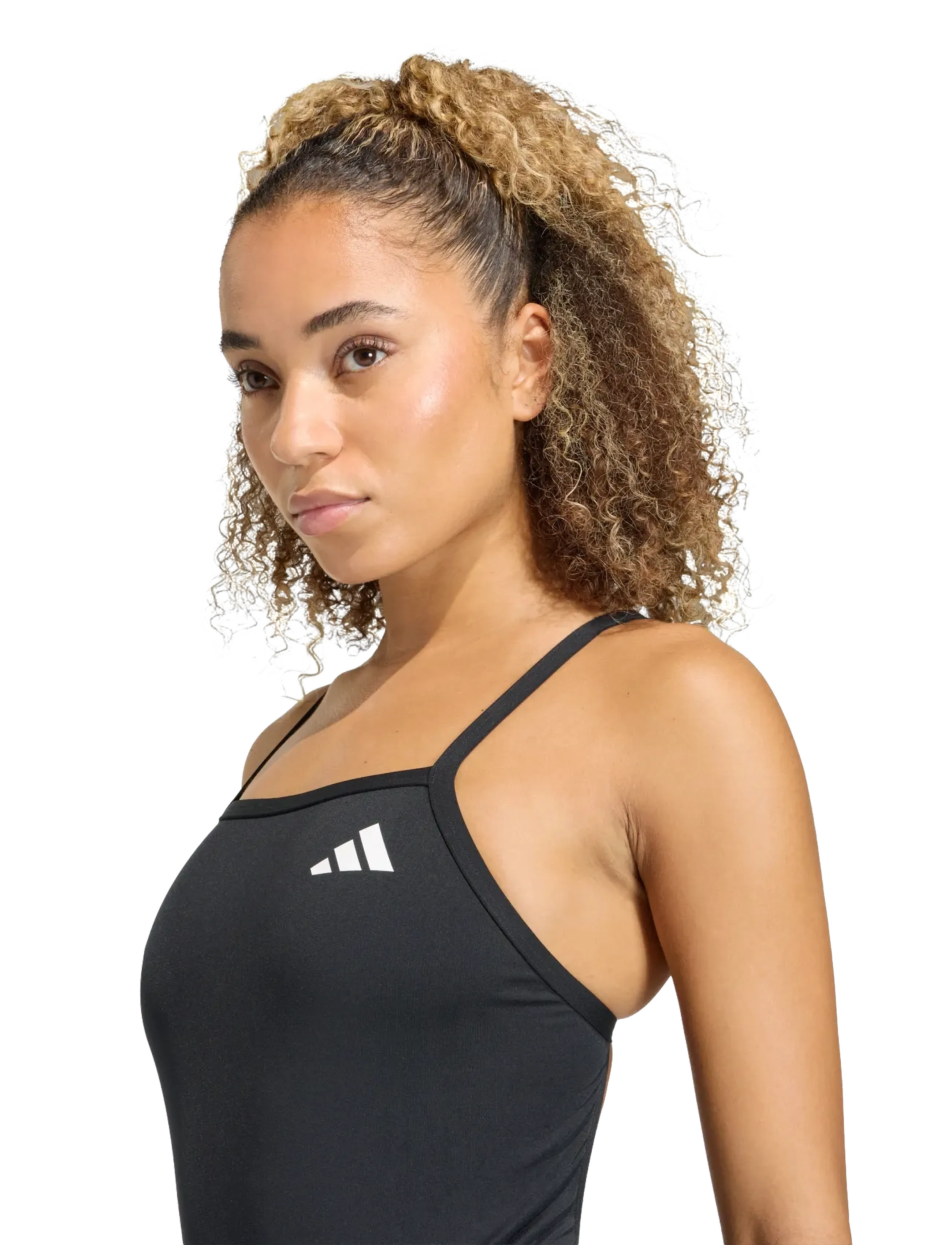 adidas Performance - ESS THSTRP SUIT - sportiga badkläder - black - 5
