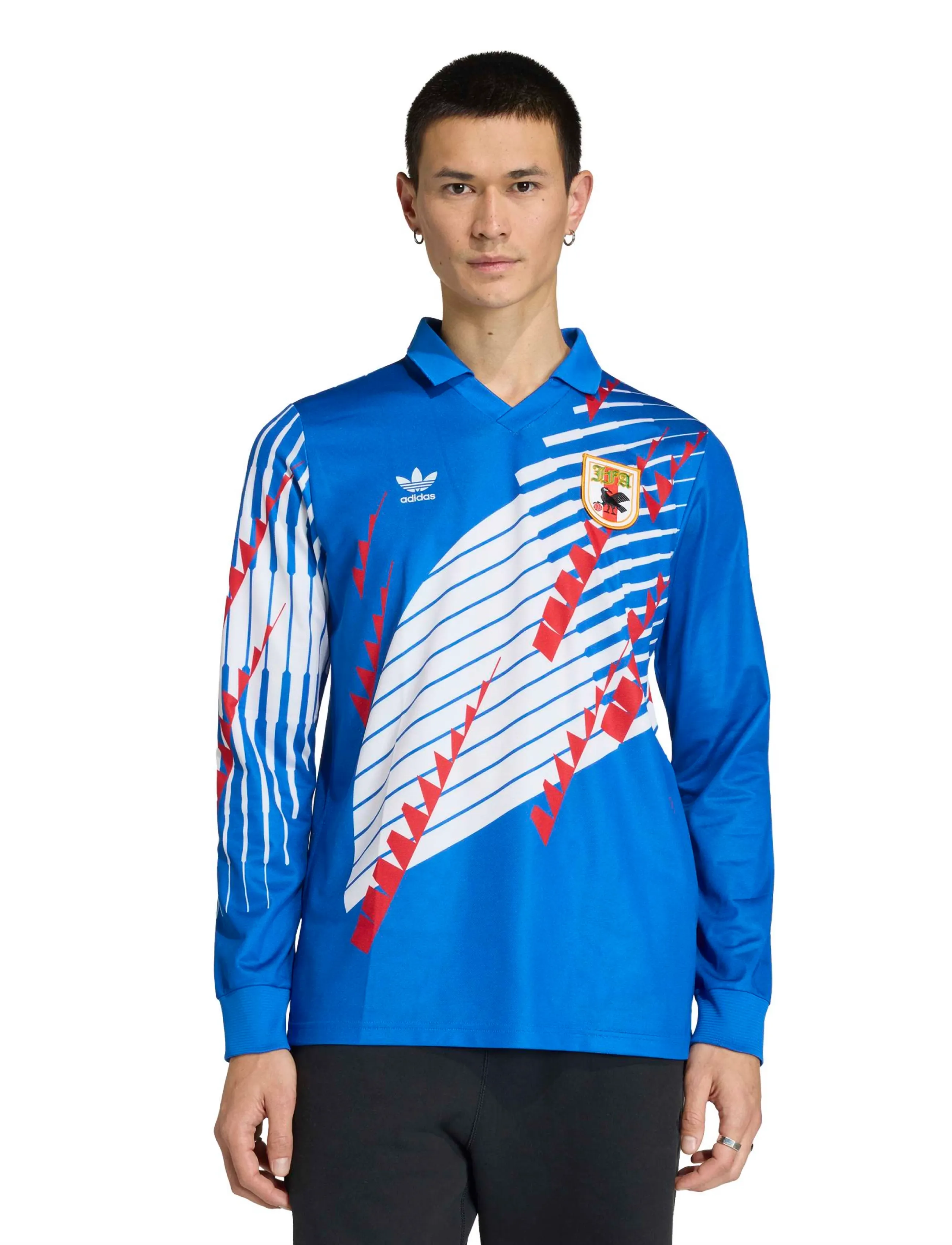 adidas Performance Japan Jfa Home Jersey 93, Mænd, Retro Langærmet Fodboldtrøje, Blå, Str: M