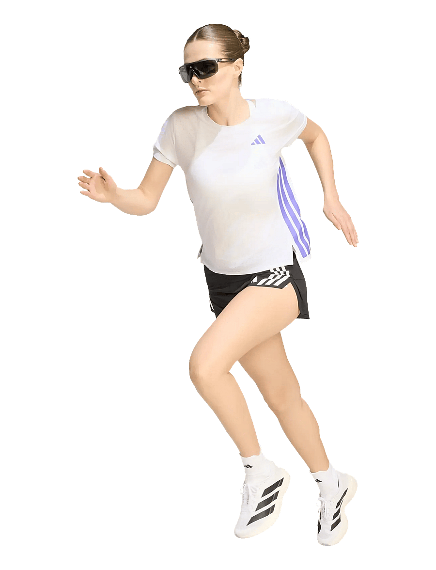 adidas Performance - ADIZERO TEE W - t-shirts - white/solpur - 0