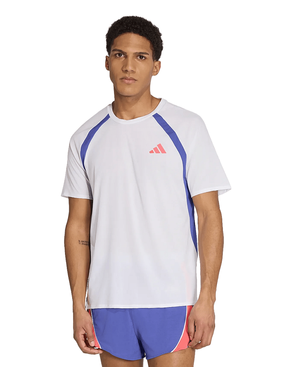 adidas Performance - ADIZERO A TEE M - t-shirts - white/dualin - 5
