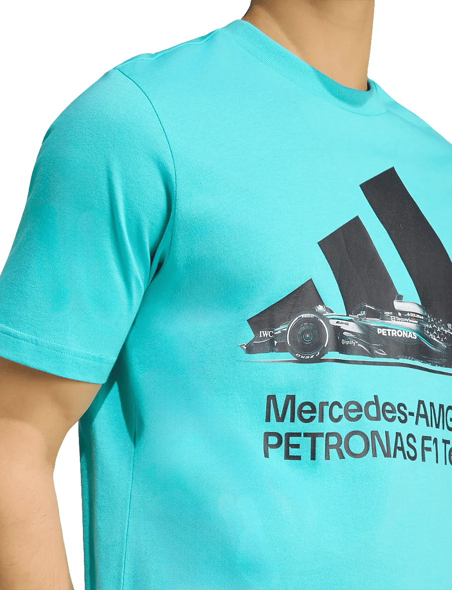 adidas Performance - MER GFX TEE 05M - oberteile & t-shirts - semiru/black - 4