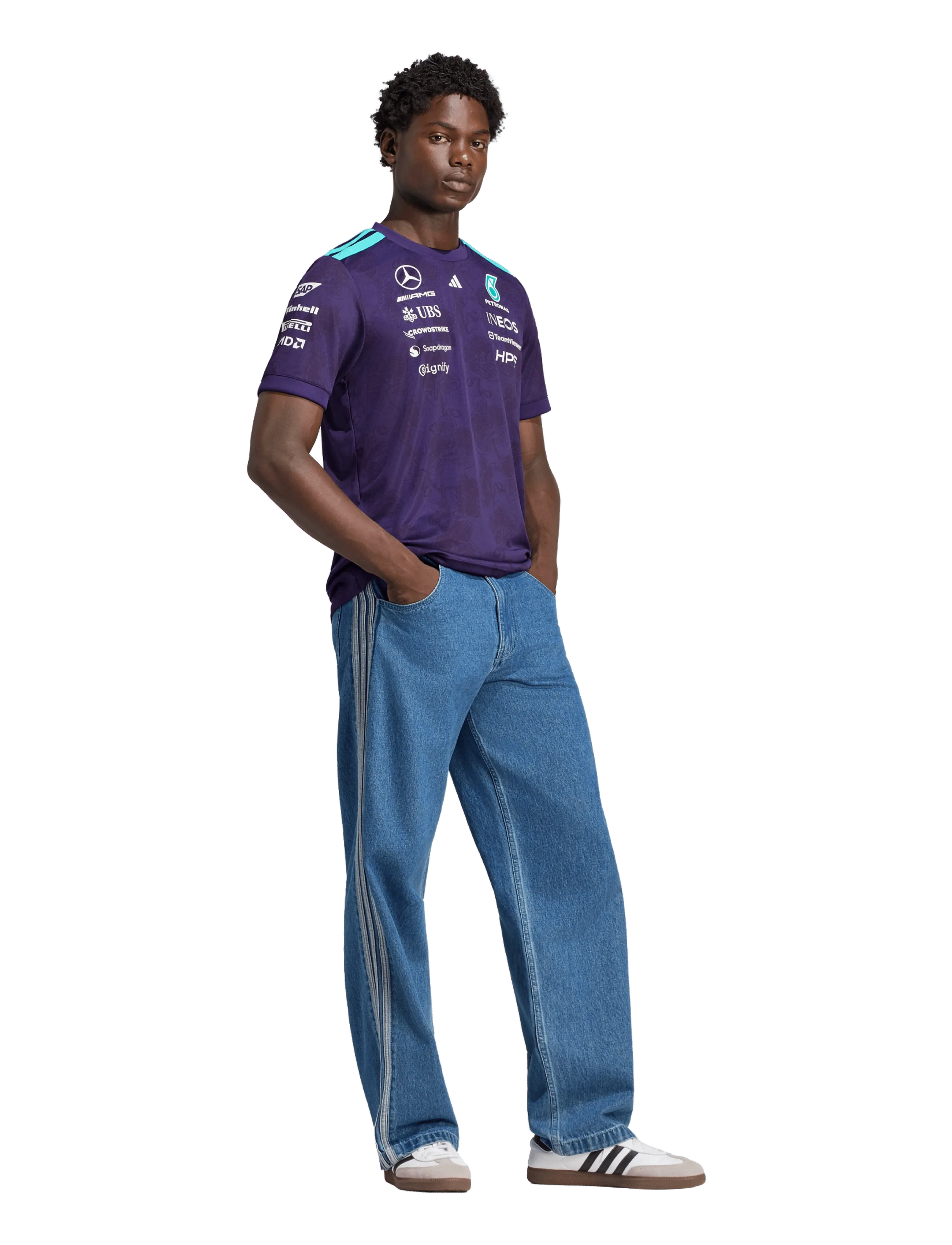 adidas Performance - Mercedes AMG Petronas F1 Team VB DRJ M - oberteile & t-shirts - dpurpl - 0
