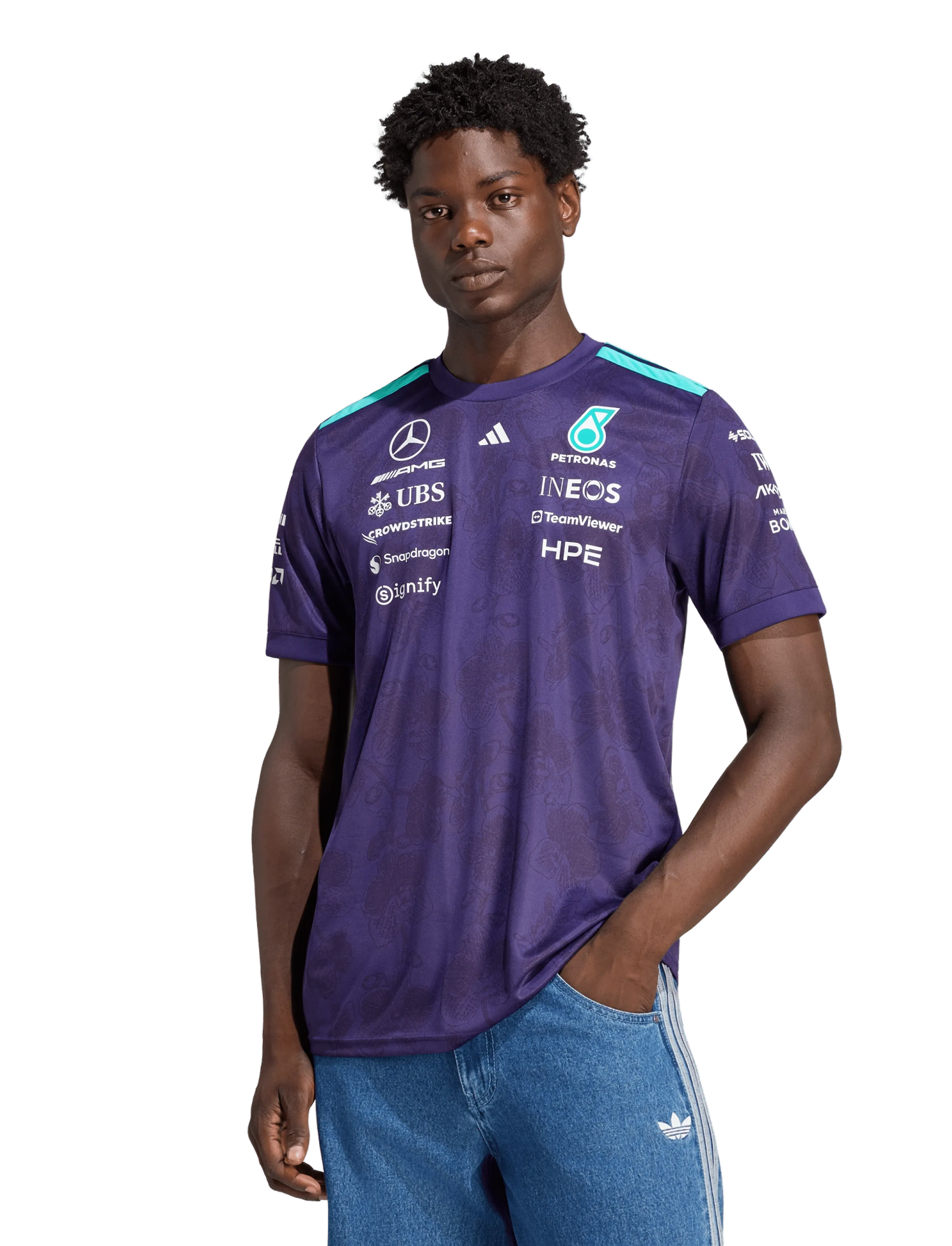 adidas Performance - Mercedes AMG Petronas F1 Team VB DRJ M - oberteile & t-shirts - dpurpl - 2