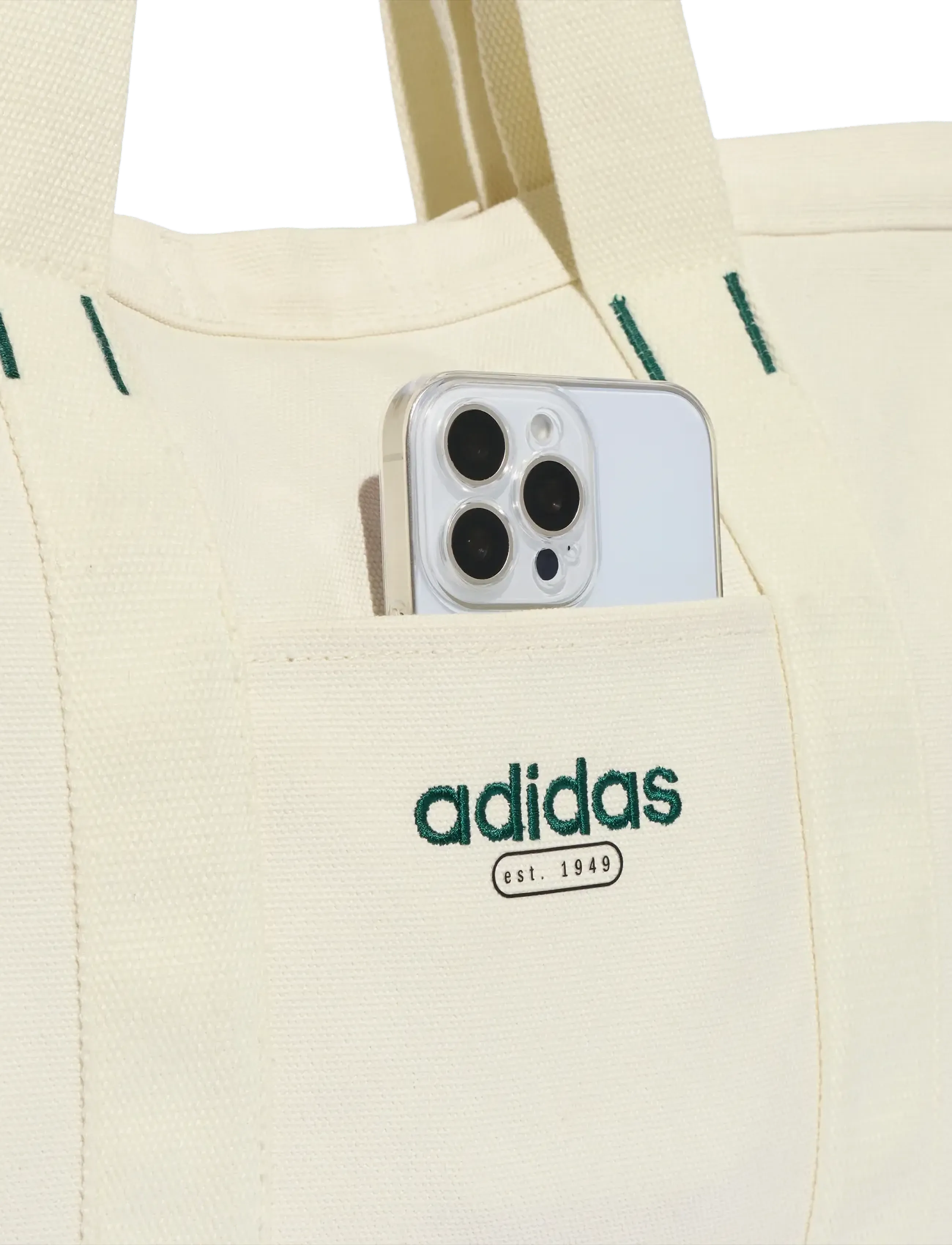 adidas Performance - LIN CANVAS TOTE - tragetaschen - ivory/cgreen - 4