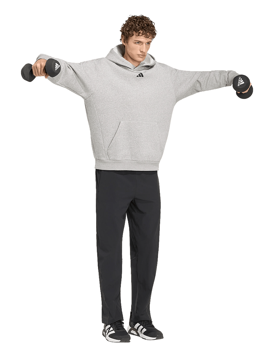 adidas Performance - OVERSIZE GFX HD - kapuzenpullover - mgreyh - 0