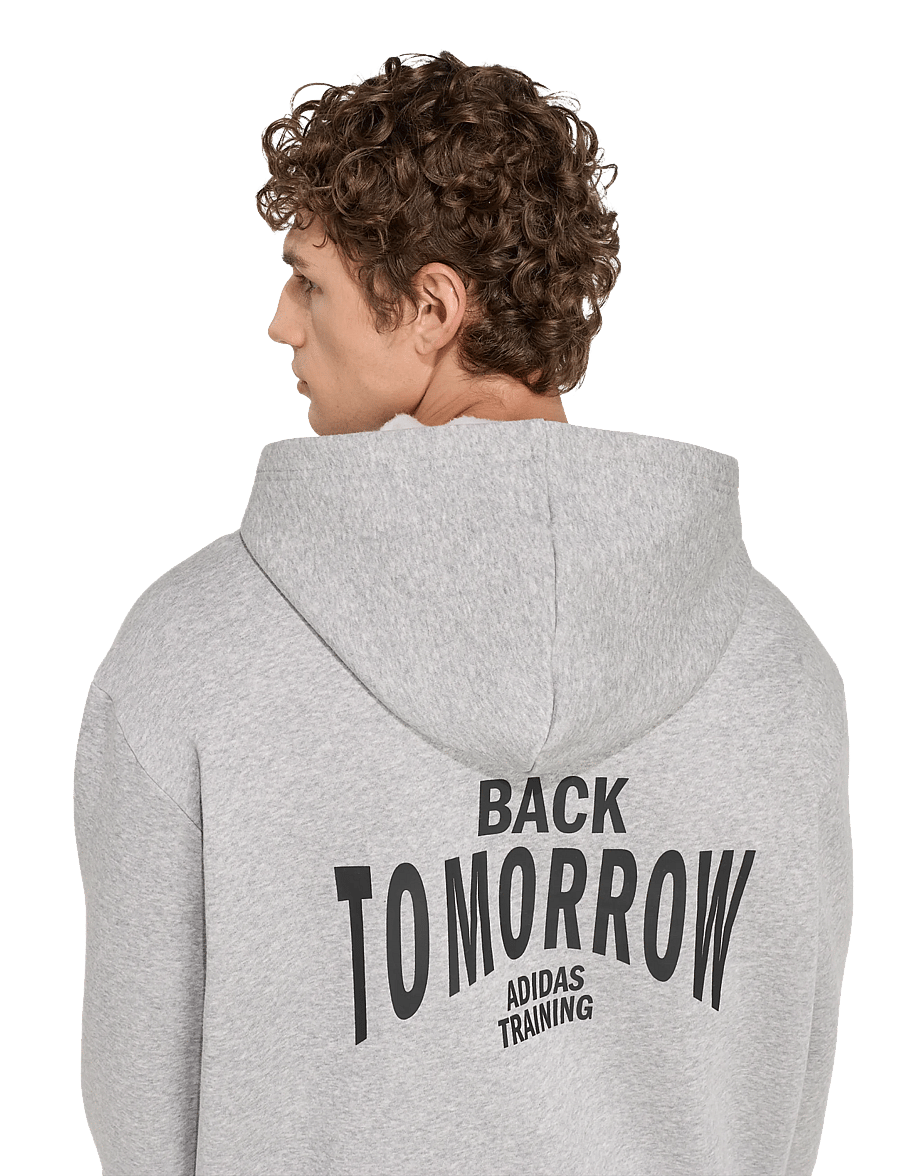 adidas Performance - OVERSIZE GFX HD - kapuzenpullover - mgreyh - 4
