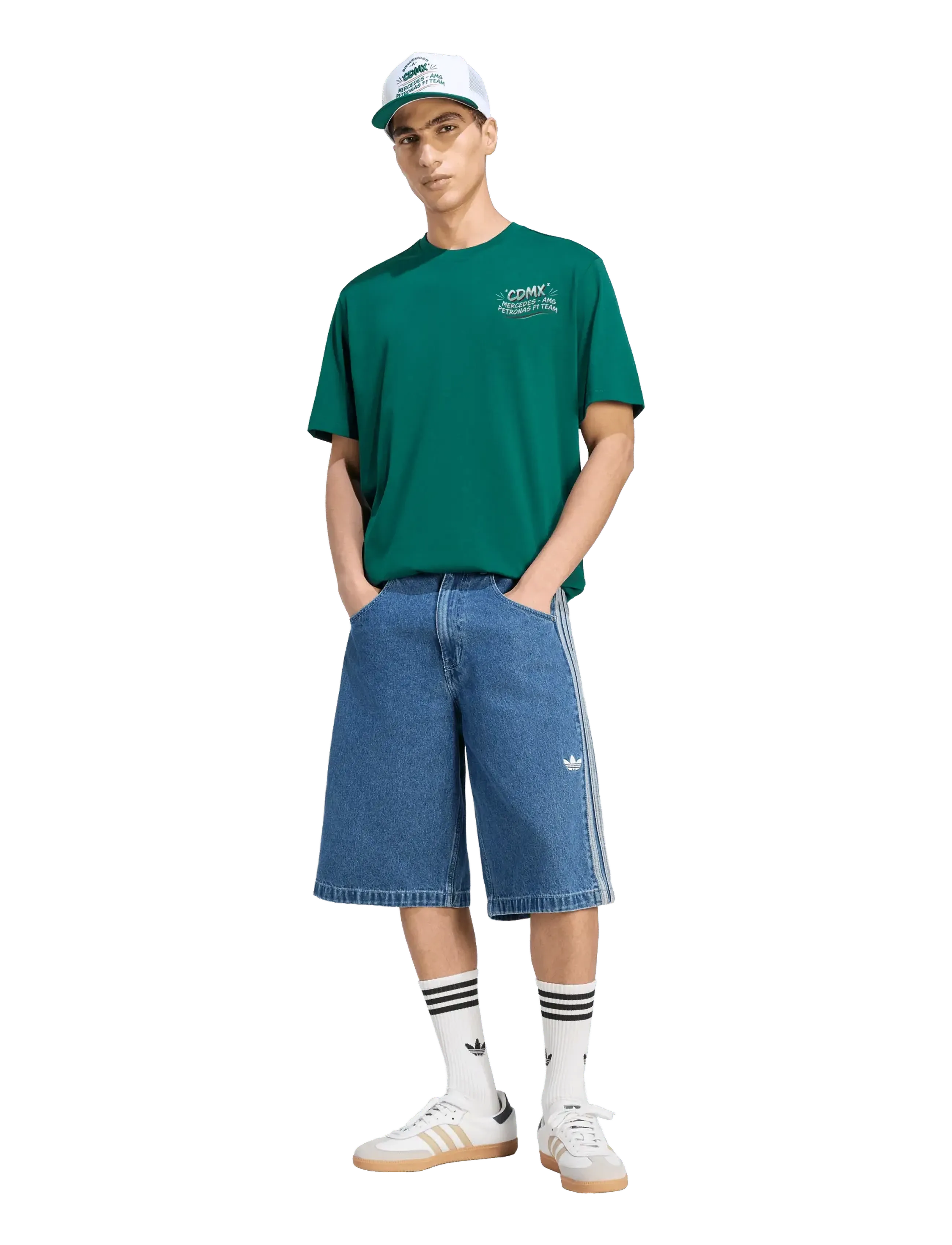 adidas Performance Mer Mex Rp Tee, Herren, Bedrucktes T-Shirt, Grün, Gr.S