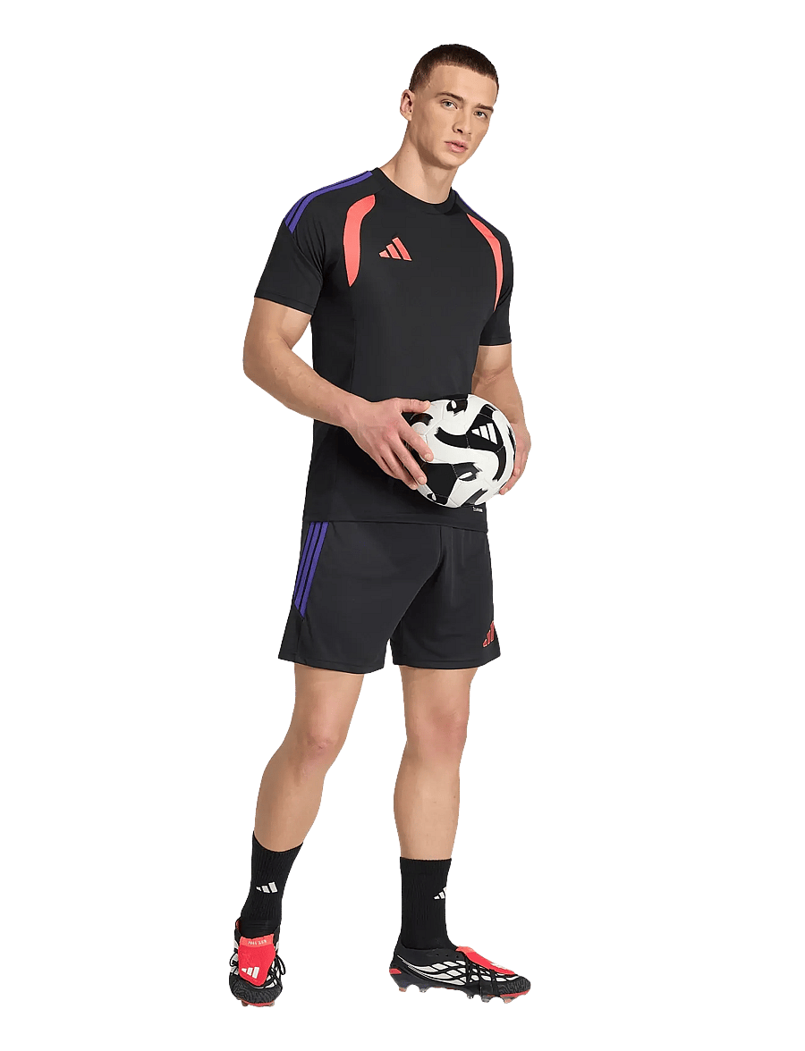 adidas Performance - TIRO26L JSY M - oberteile & t-shirts - black/purpur/semtur - 0
