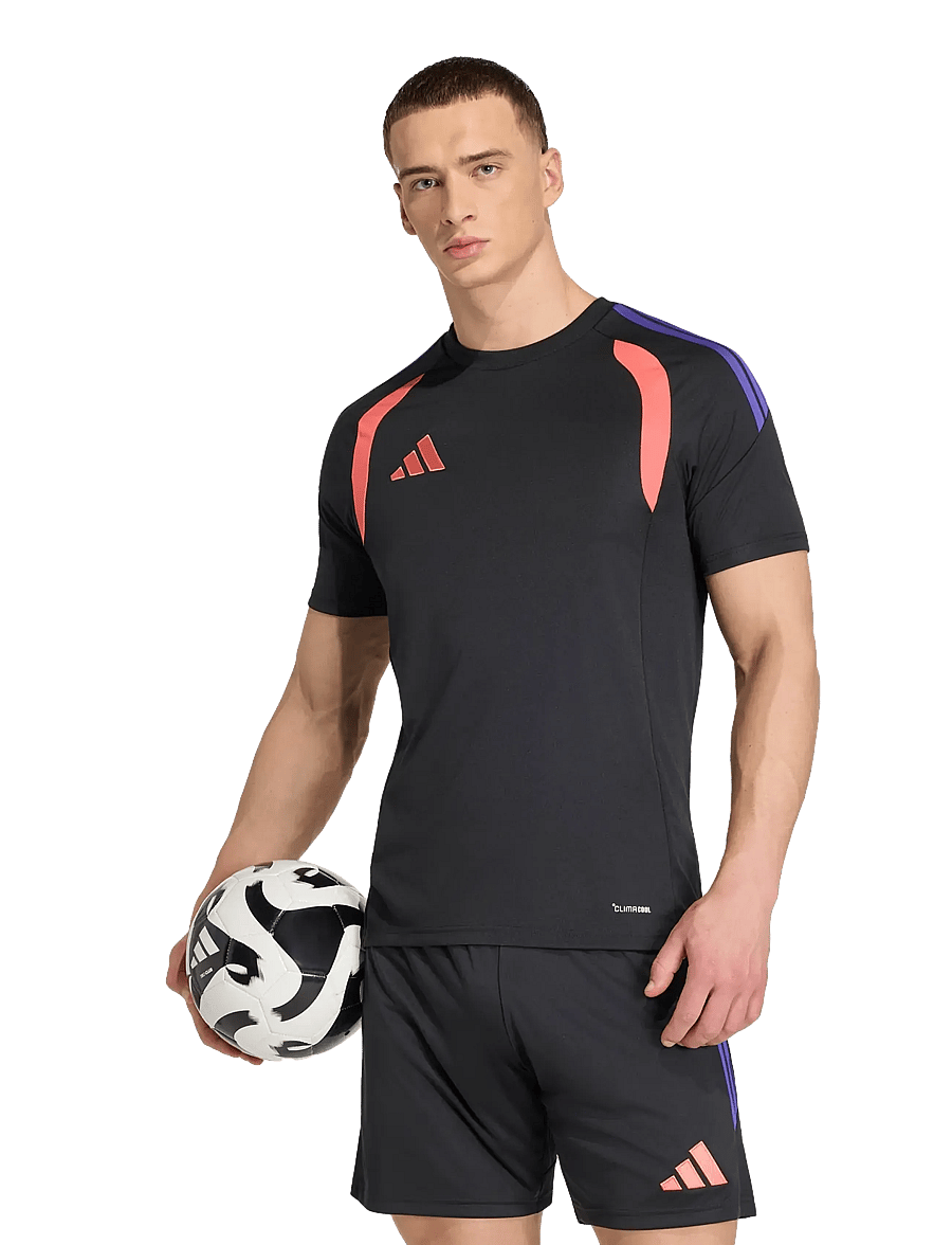 adidas Performance - TIRO26L JSY M - oberteile & t-shirts - black/purpur/semtur - 3