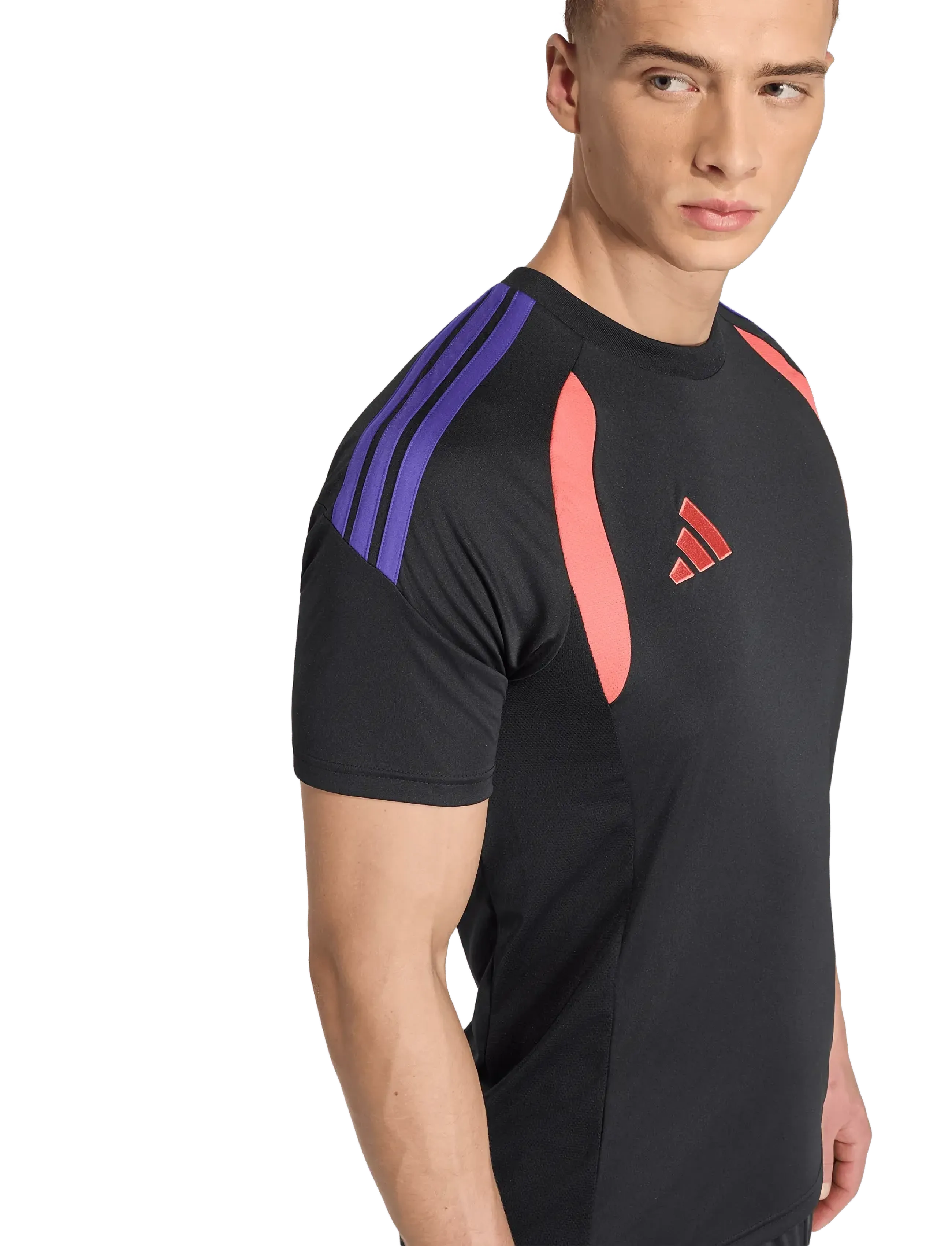 adidas Performance - TIRO26L JSY M - oberteile & t-shirts - black/purpur/semtur - 4