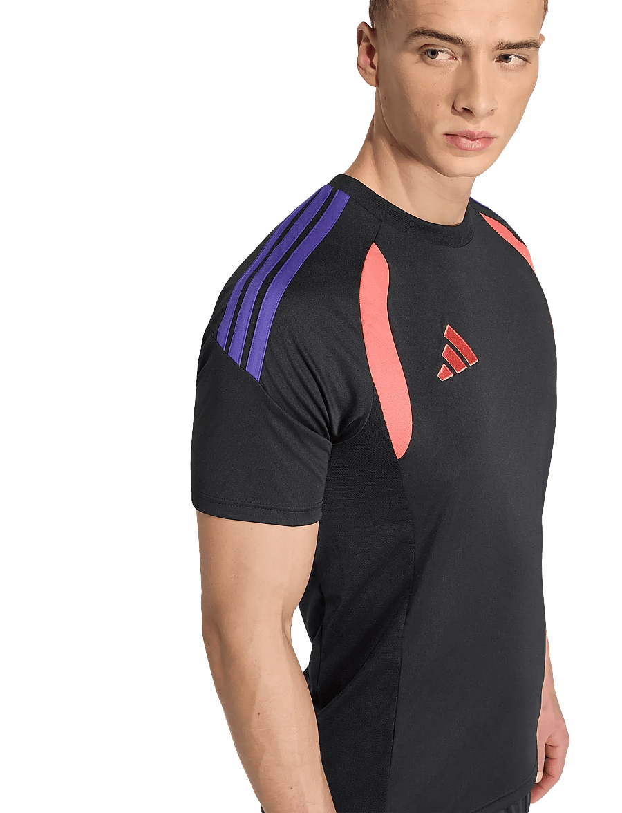 adidas Performance - TIRO26L JSY M - oberteile & t-shirts - black/purpur/semtur - 4