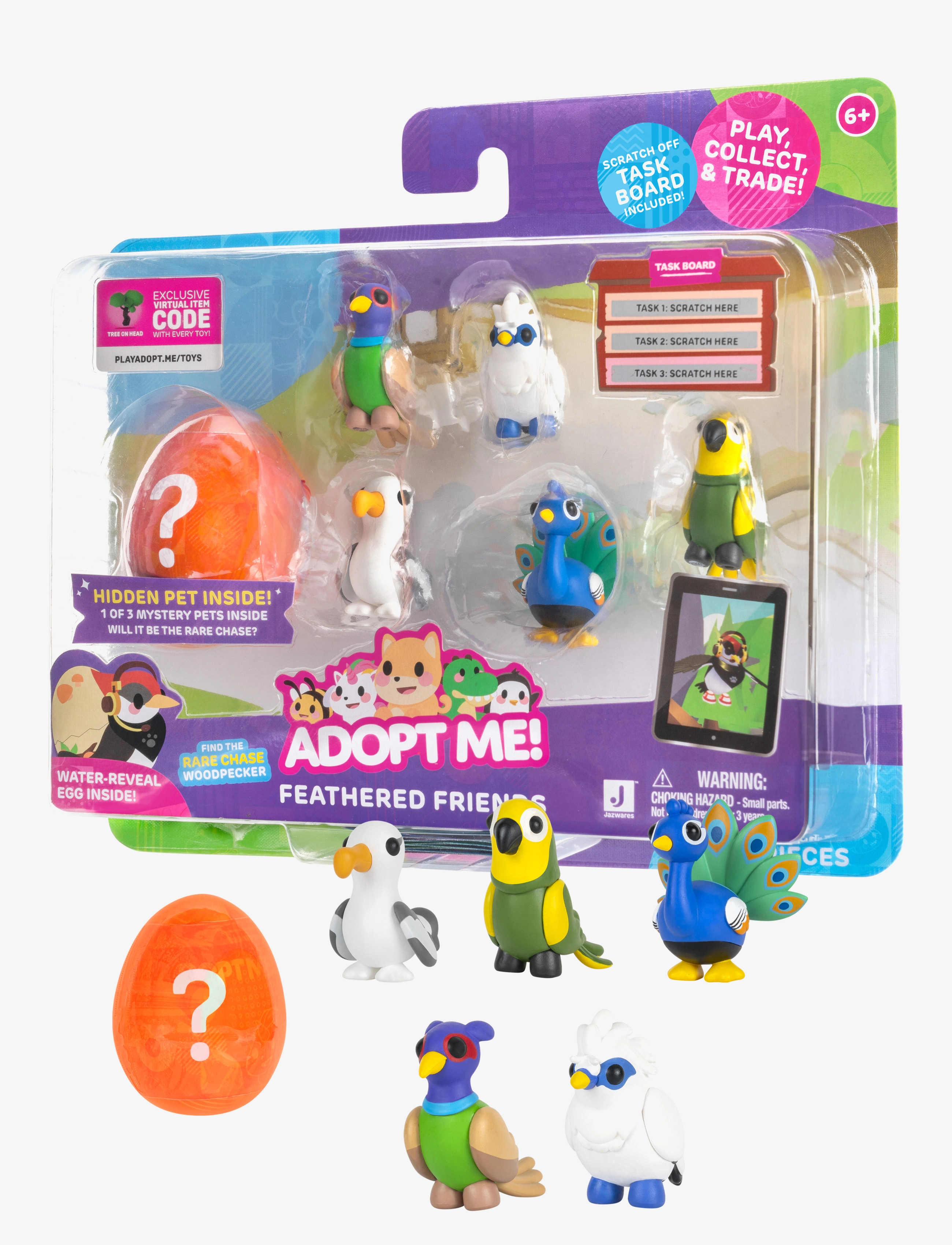 Adopt Me Adopt Me 6 Figure Pack - Feathered Friends, One Size, Multi/patterned, Legesæt & Actionfigurer > Dyr, Børn