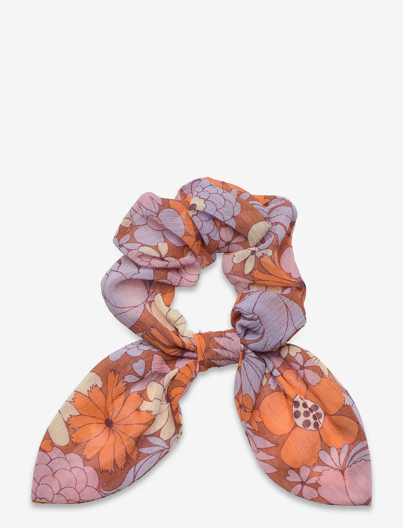 CHIFFON BOW SCRUNCHIE - WARM PINK