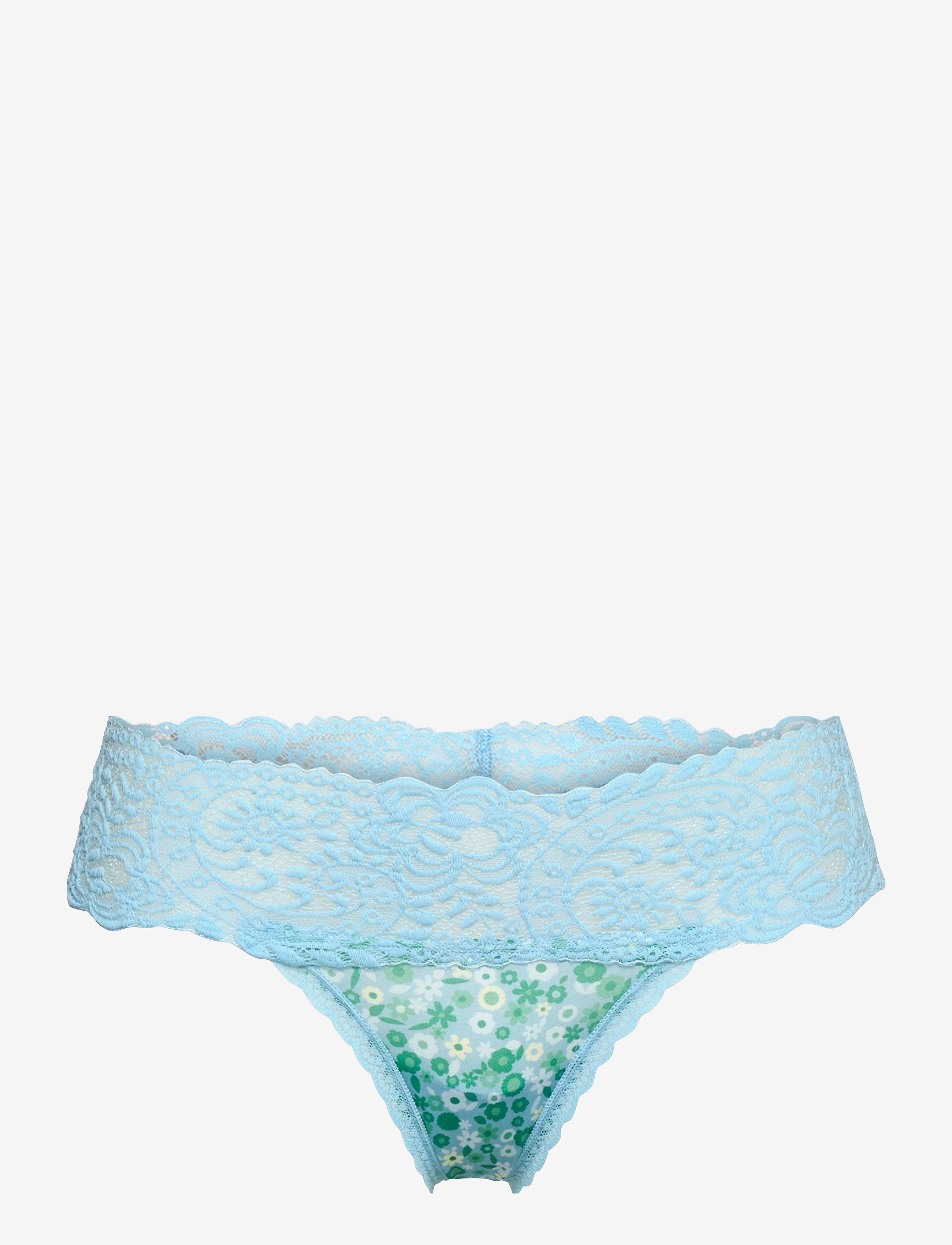 Aerie - 10CM FAR OUT LACE THONG (PRINTED) - turquoise - 0